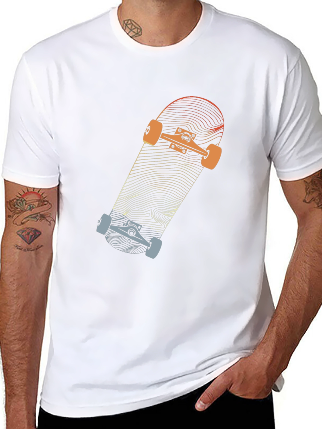 Skateboard Graphic Tee - Cool Urban Style