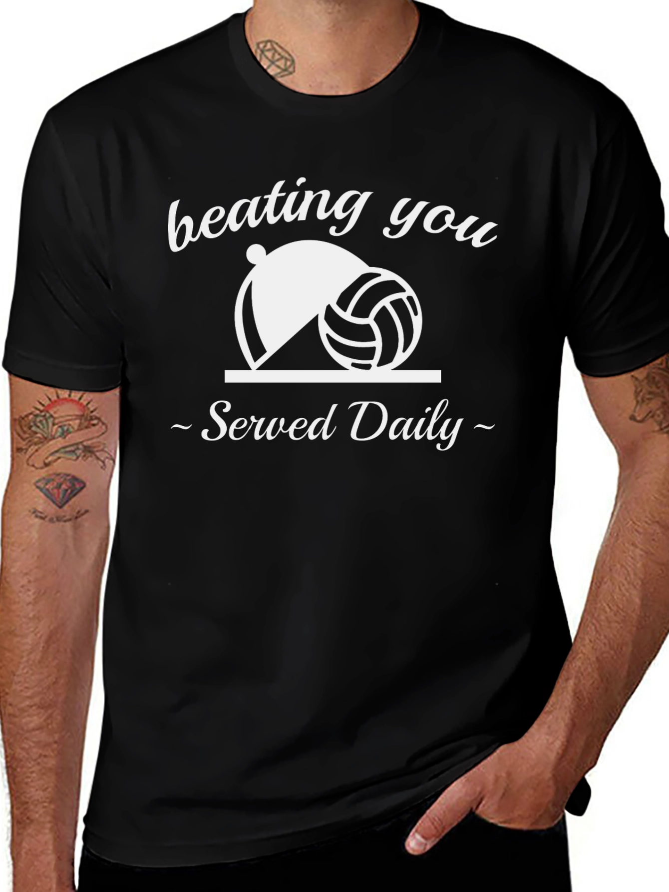 Volleyball Beating You Served Daily Graphic T-Shirt