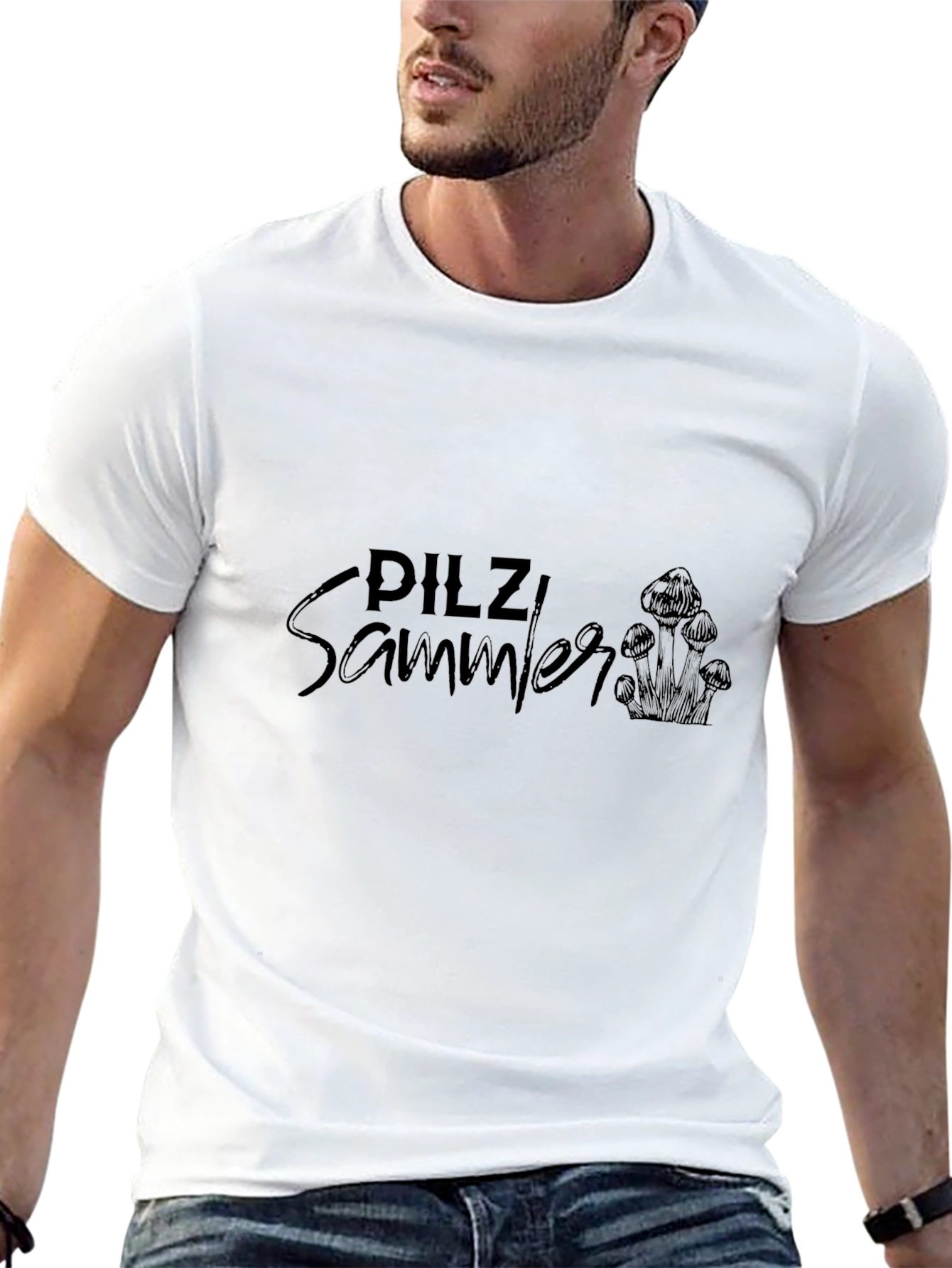 Pilz Sammler Black Graphic Tee