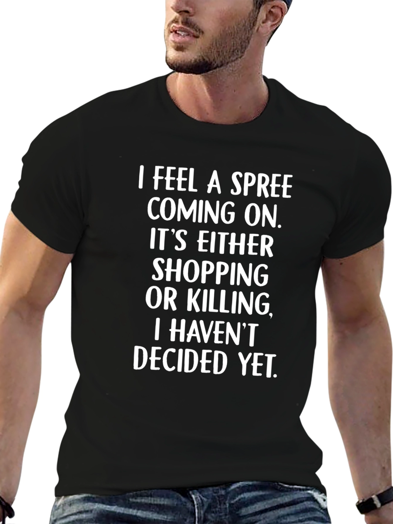 Funny Spree T-Shirt: Shopping or Killing?