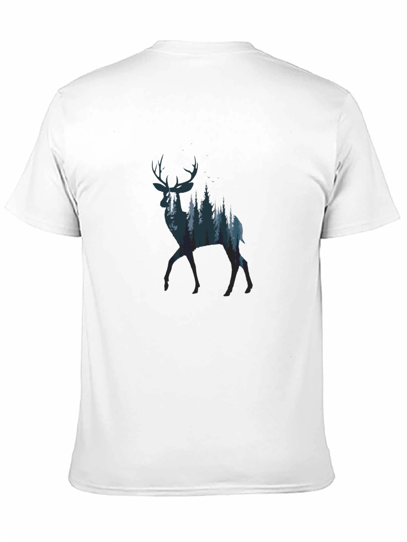 Nature Deer Graphic Tee - Black