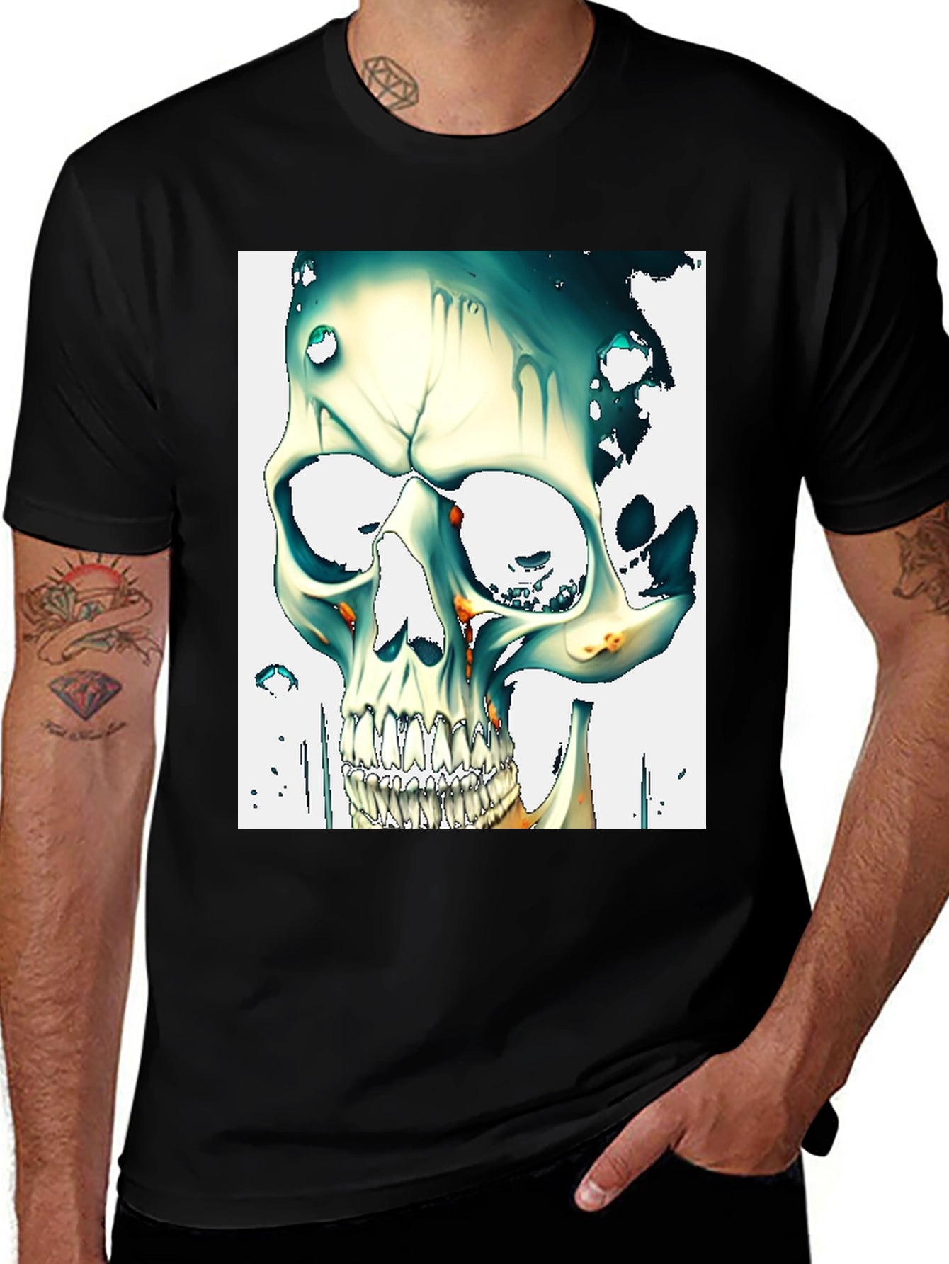 Skull Graphic Tee - Unique Artistic Design