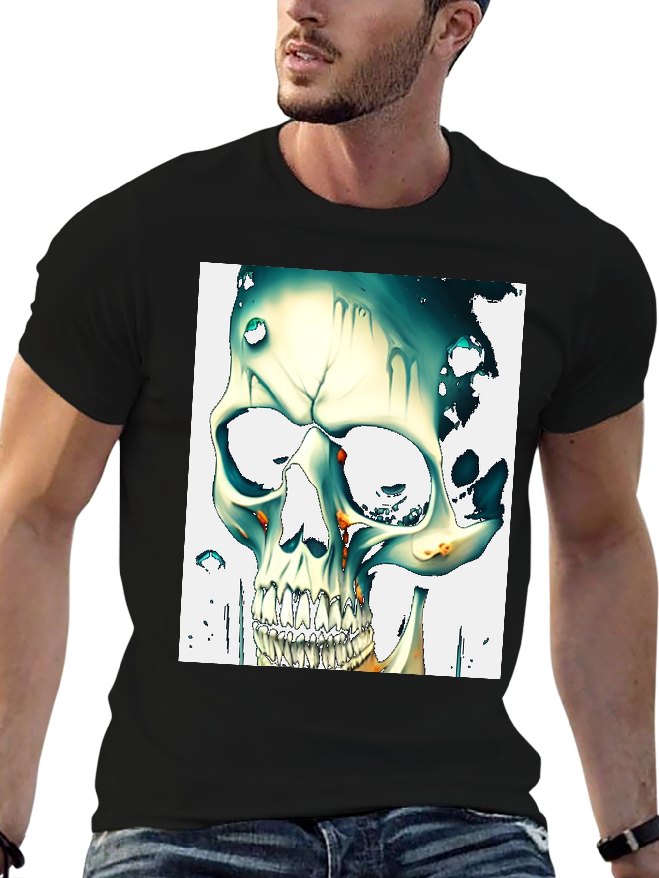 Skull Graphic Tee - Unique Artistic Design
