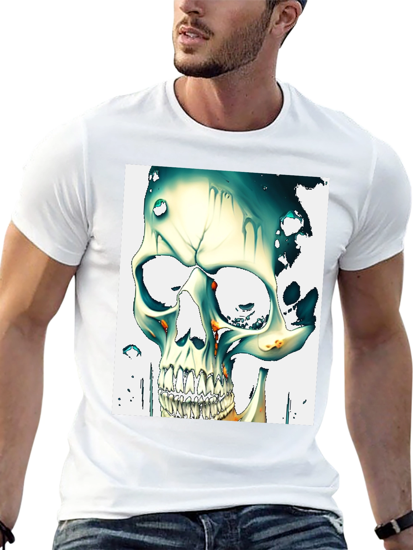 Skull Graphic Tee - Unique Artistic Design