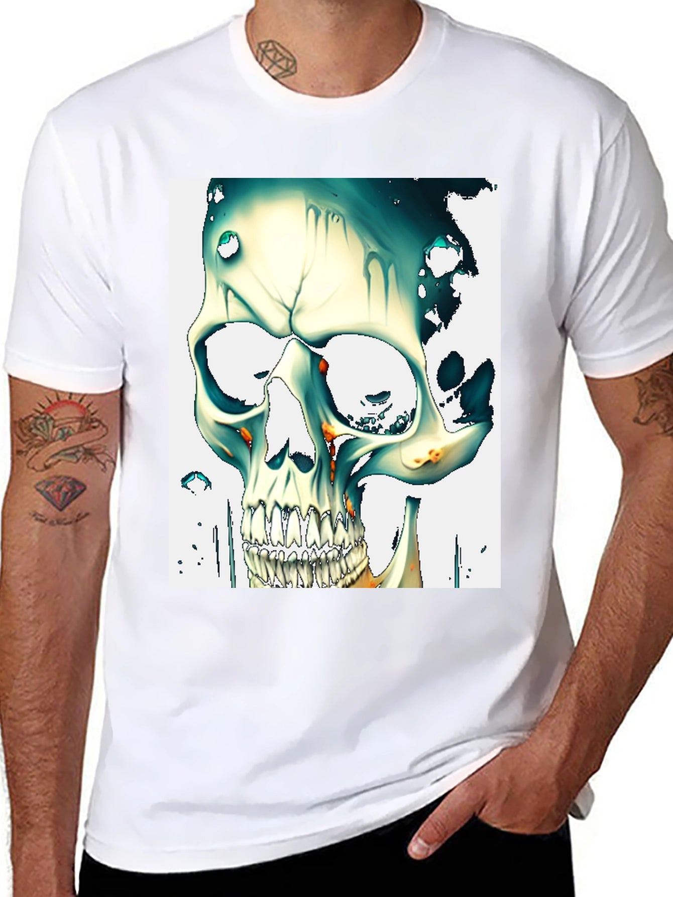 Skull Graphic Tee - Unique Artistic Design