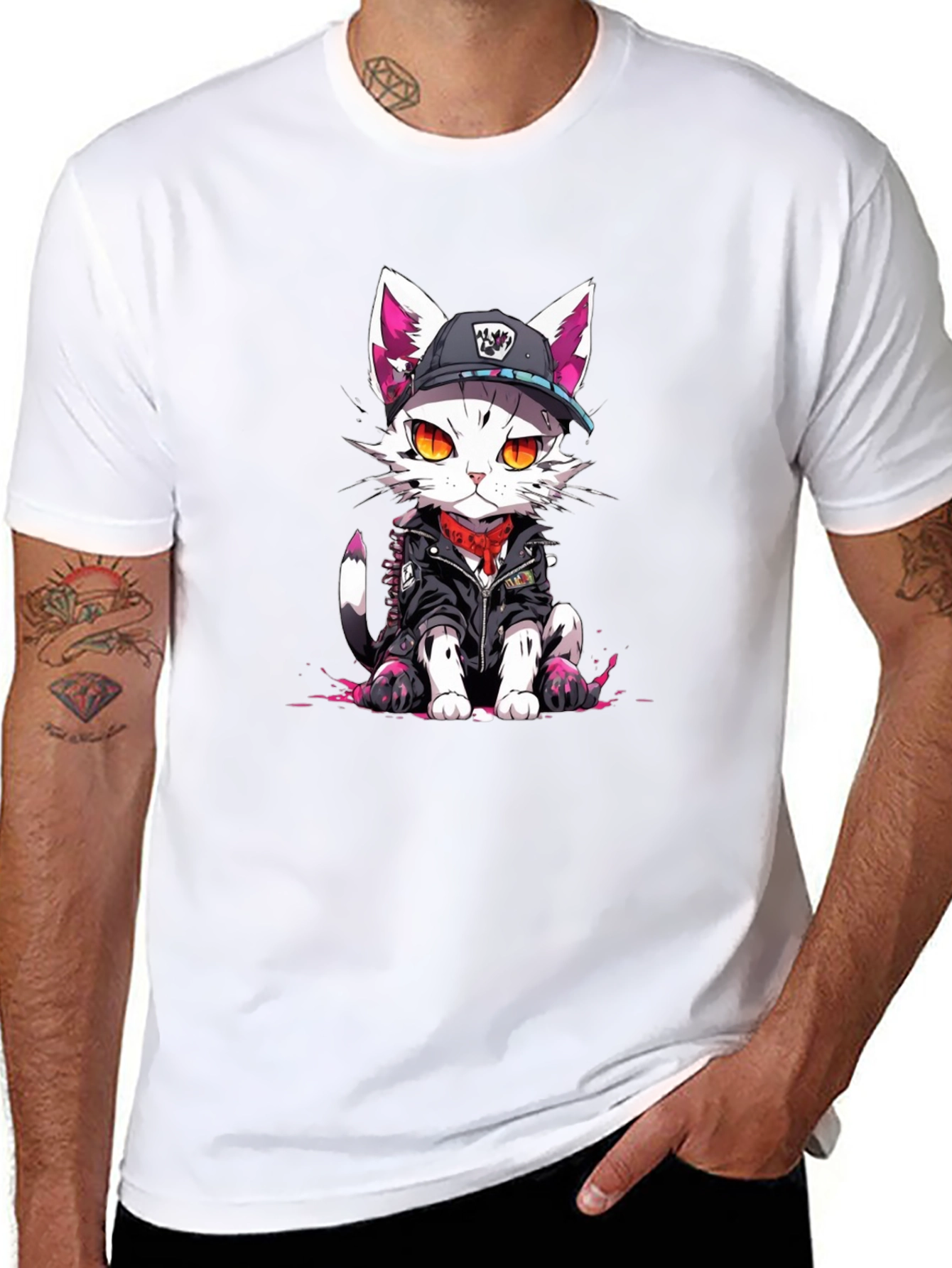 Cool Cat Graphic Tee - Urban Style