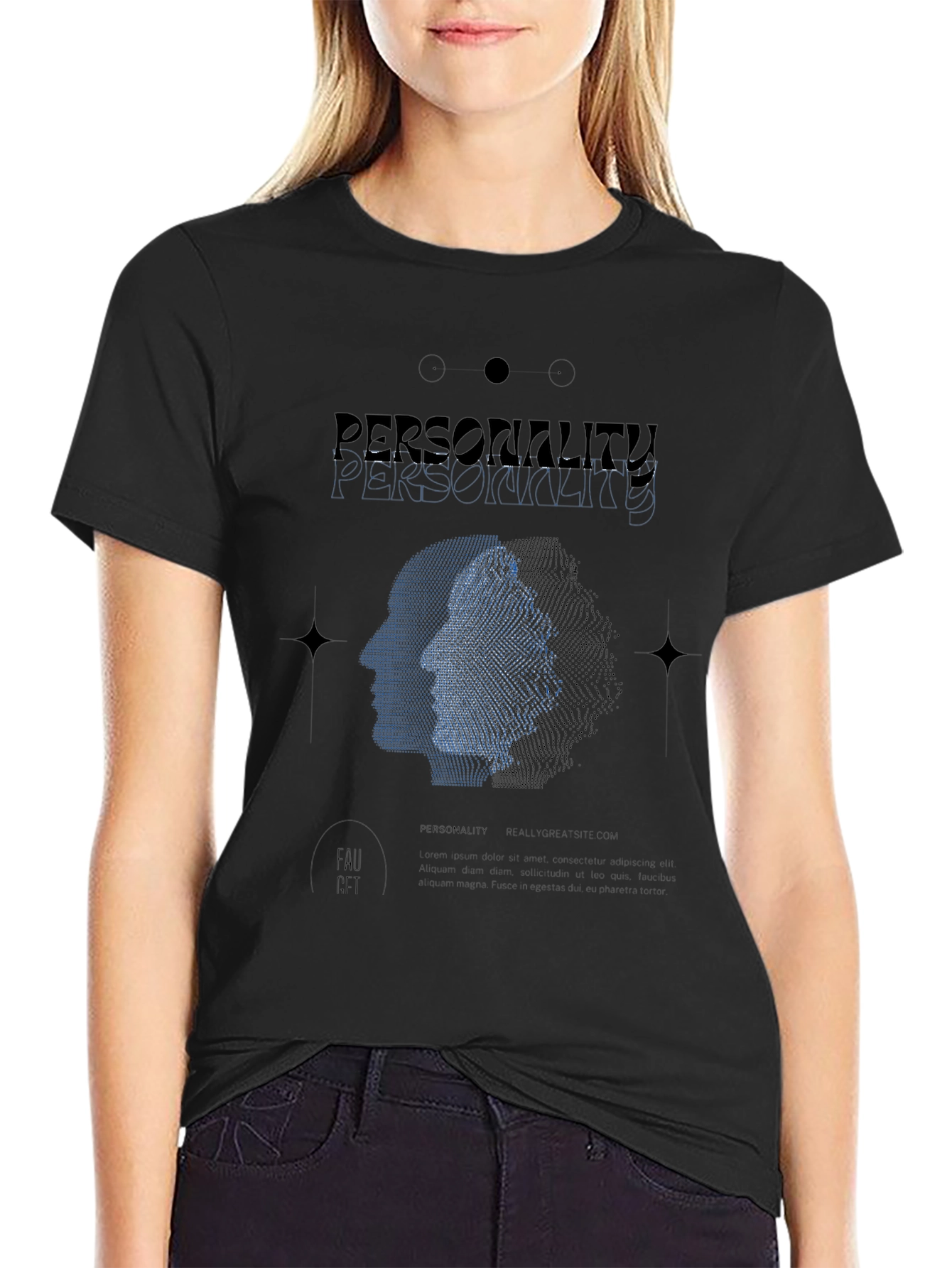 Personality Graphic Print Tee - Modern Style