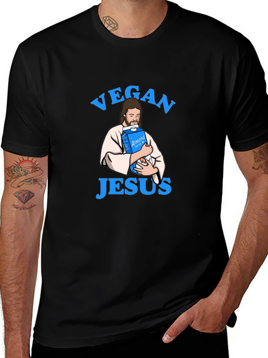 Vegan Jesus T-Shirt - Almond Milk Humor Tee