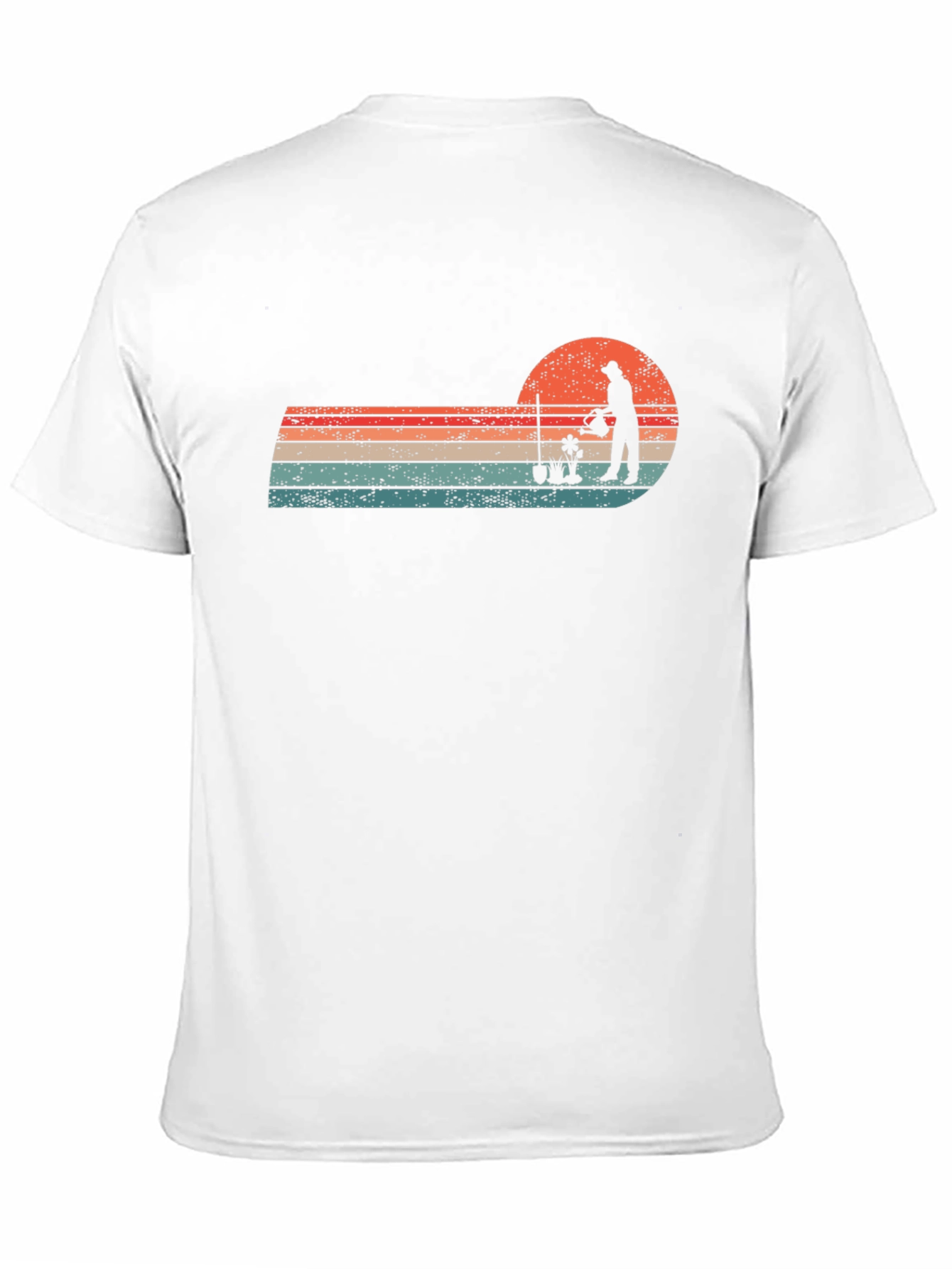 Gardening Silhouette T-Shirt - Retro Style