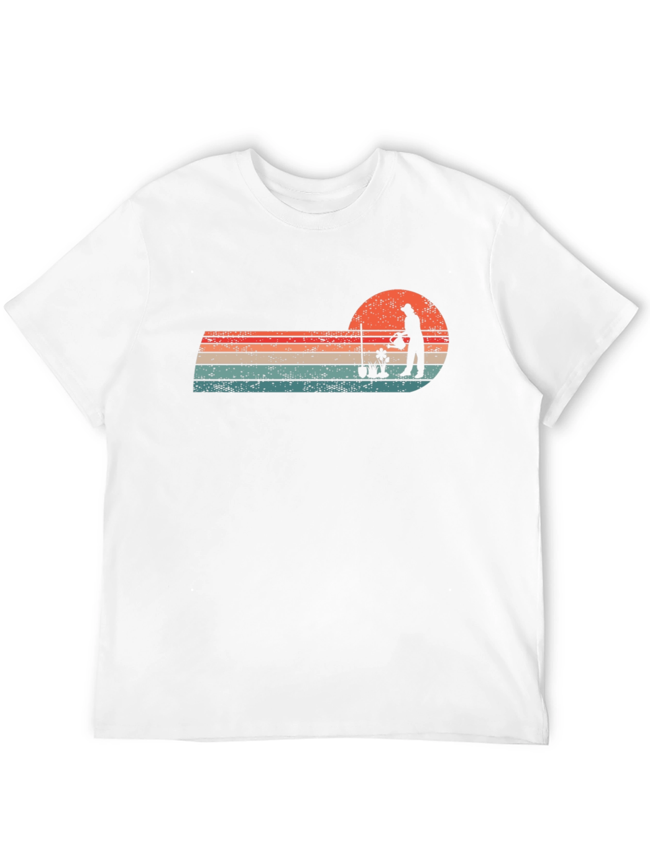 Gardening Silhouette T-Shirt - Retro Style