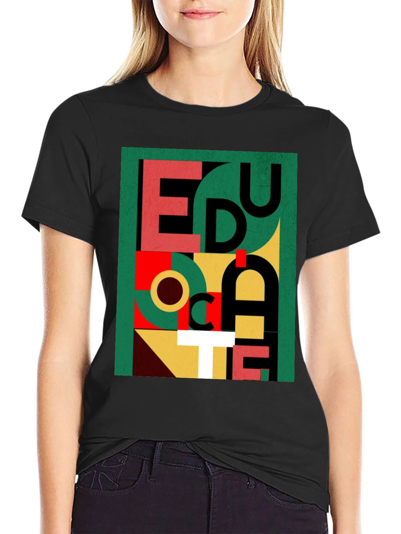 Geometric Educate Graphic Tee