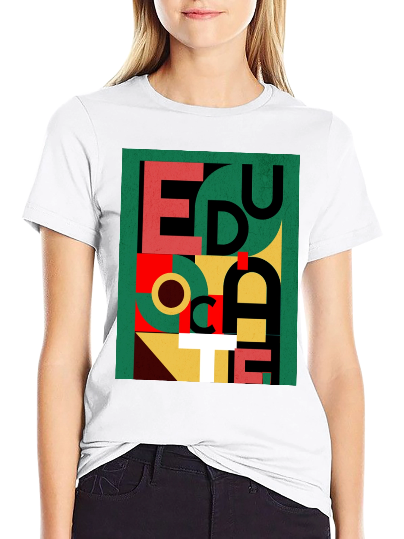 Geometric Educate Graphic Tee