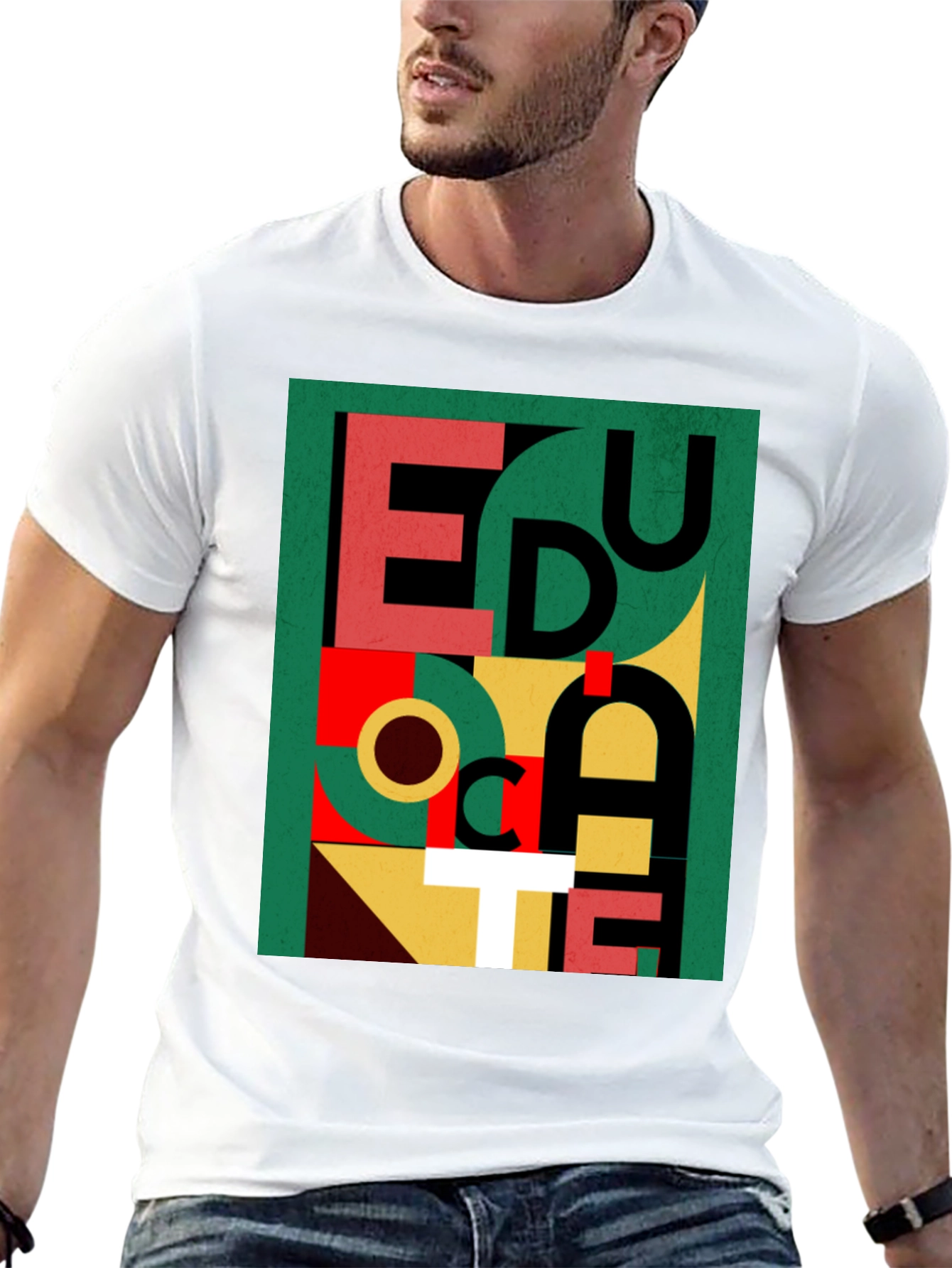 Geometric Educate Graphic Tee