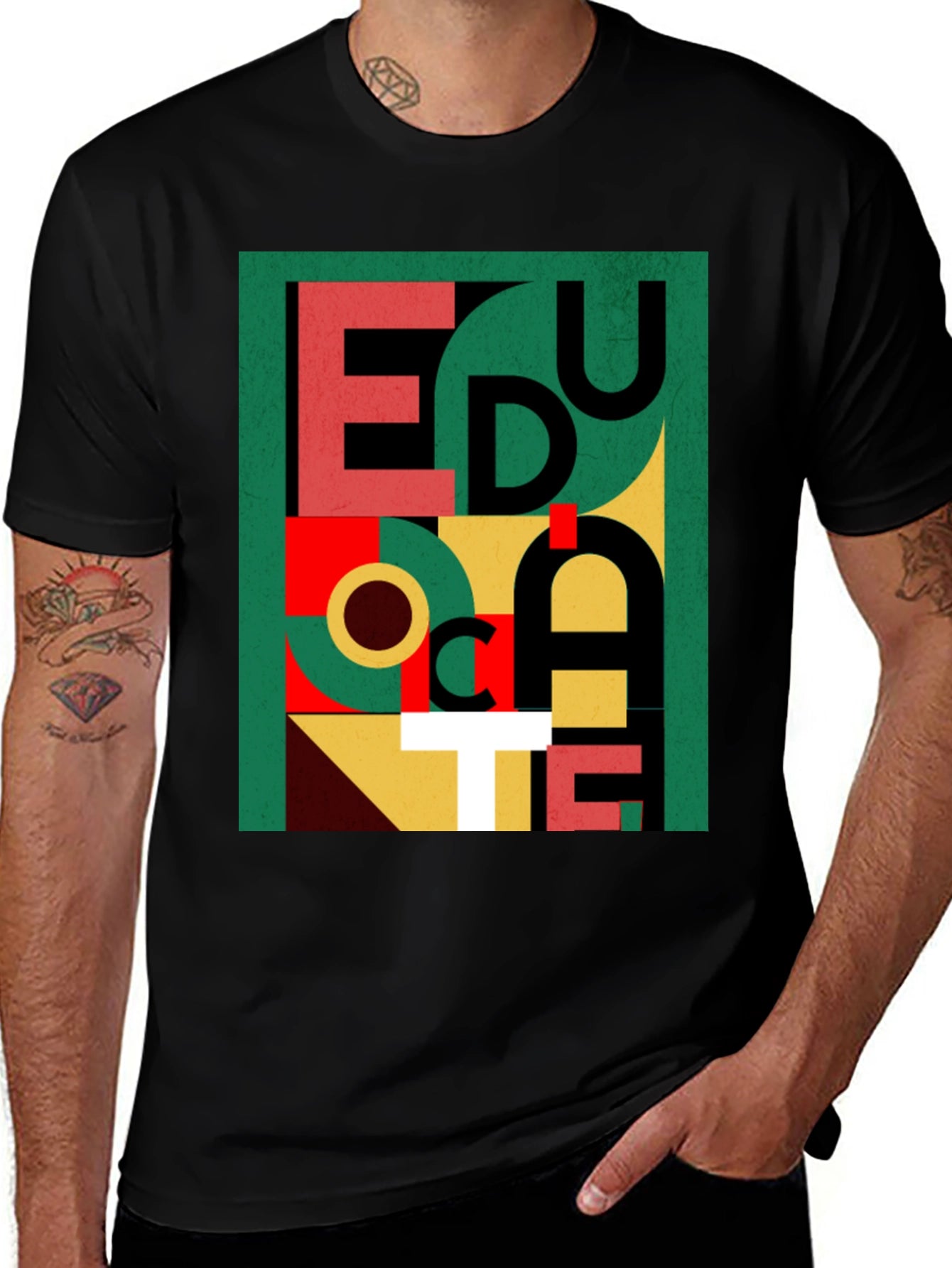 Geometric Educate Graphic Tee