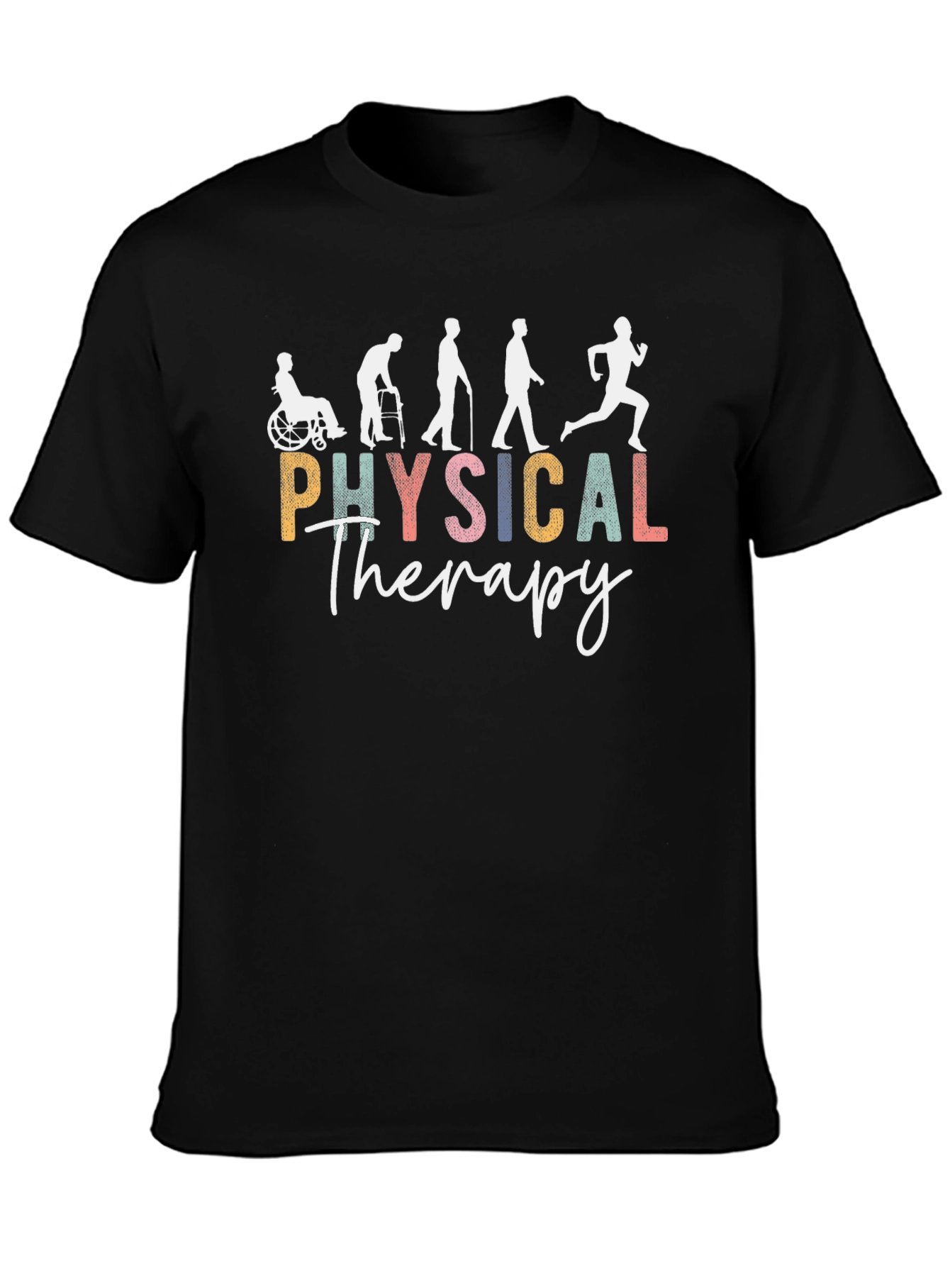 Physical Therapy Evolution Black Graphic T-Shirt