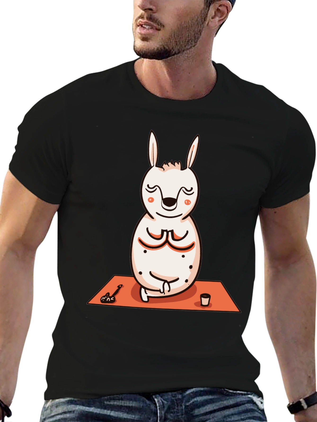 Yoga Bunny T-Shirt - Meditating Rabbit Design