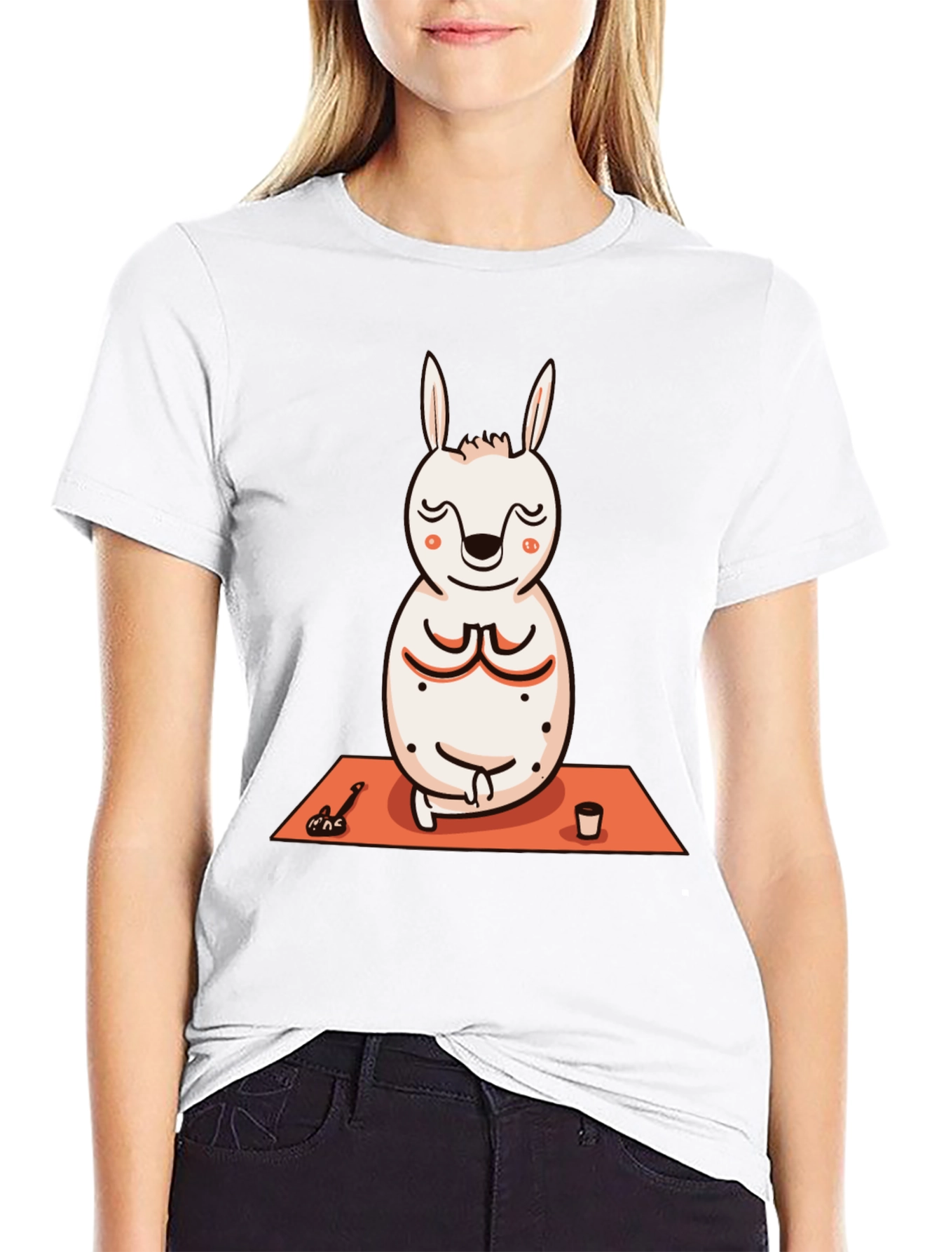 Yoga Bunny T-Shirt - Meditating Rabbit Design