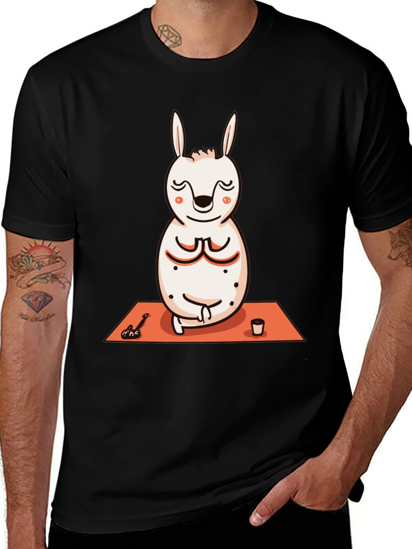 Yoga Bunny T-Shirt - Meditating Rabbit Design