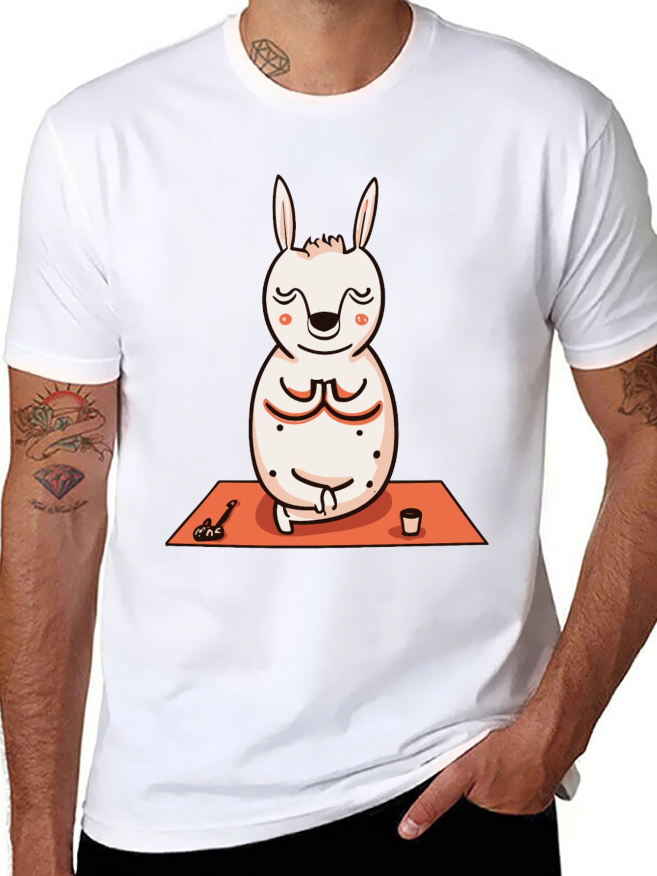 Yoga Bunny T-Shirt - Meditating Rabbit Design