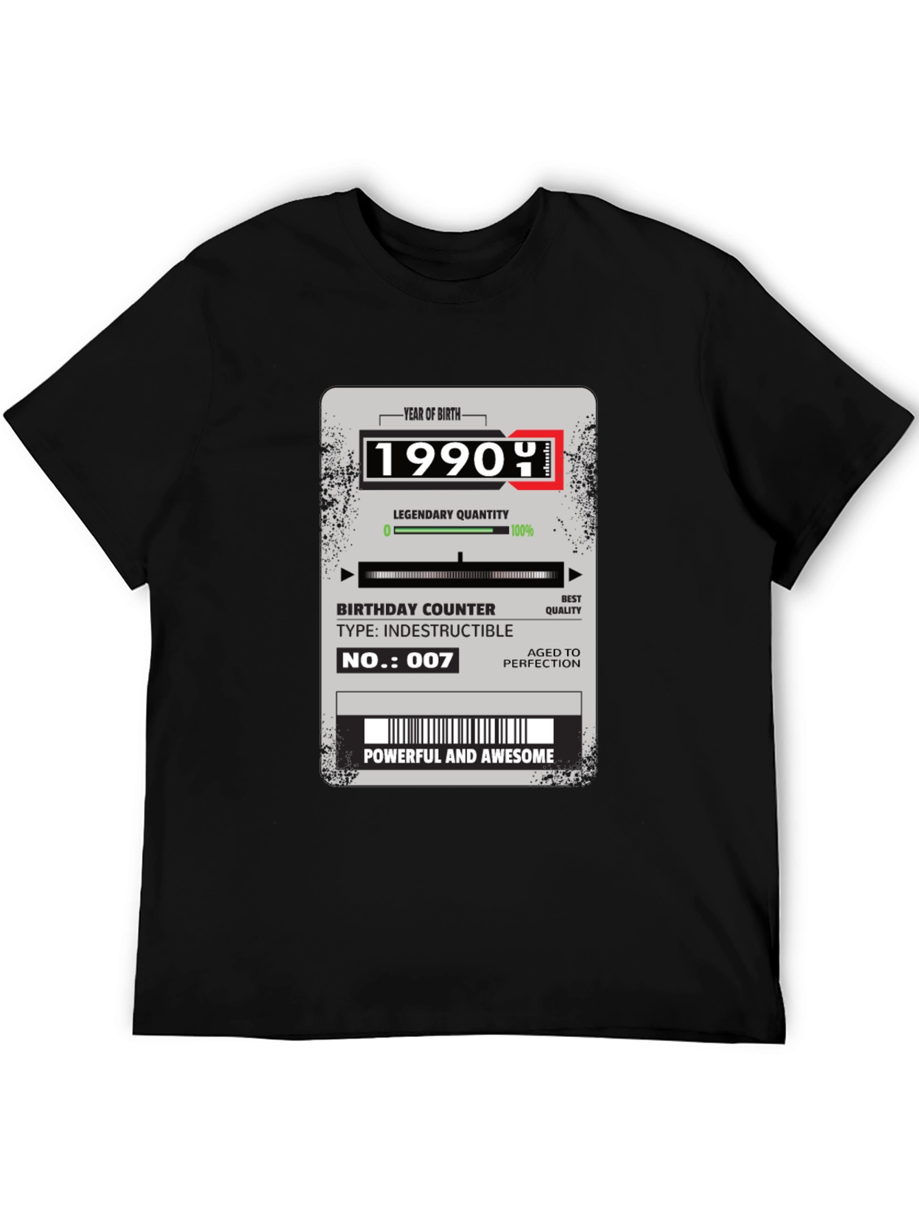 1990 Birthday T-Shirt - Powerful & Awesome