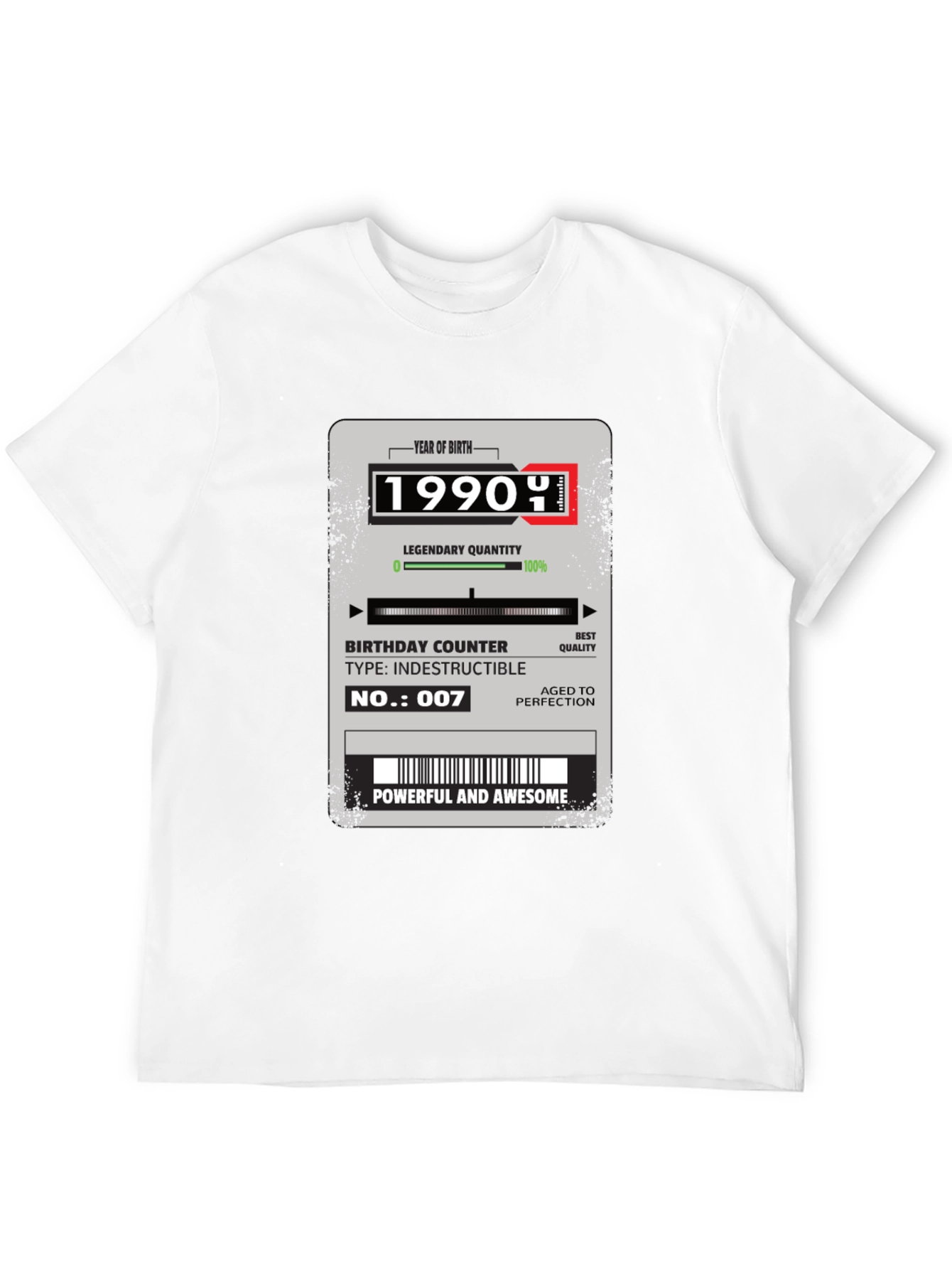1990 Birthday T-Shirt - Powerful & Awesome