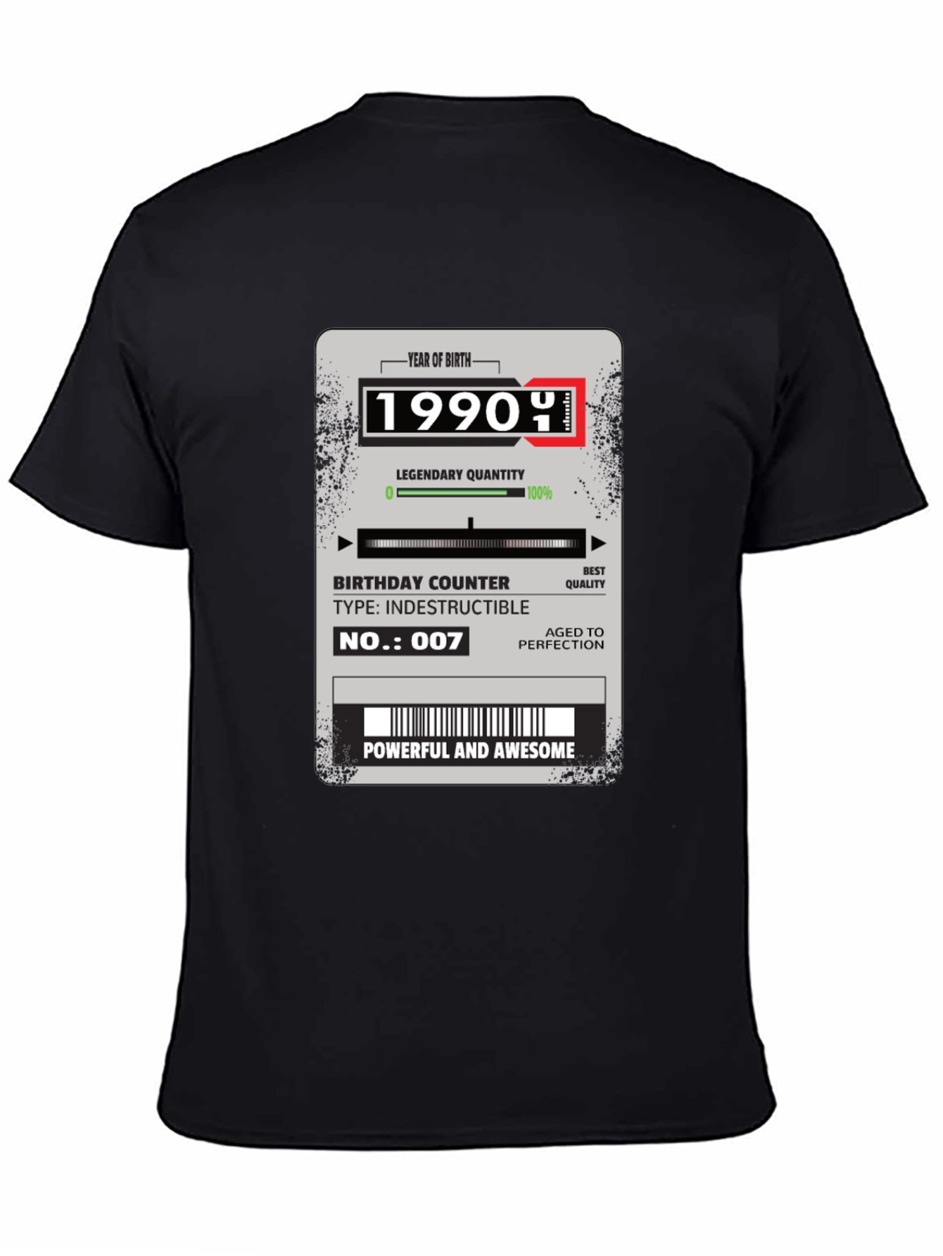 1990 Birthday T-Shirt - Powerful & Awesome