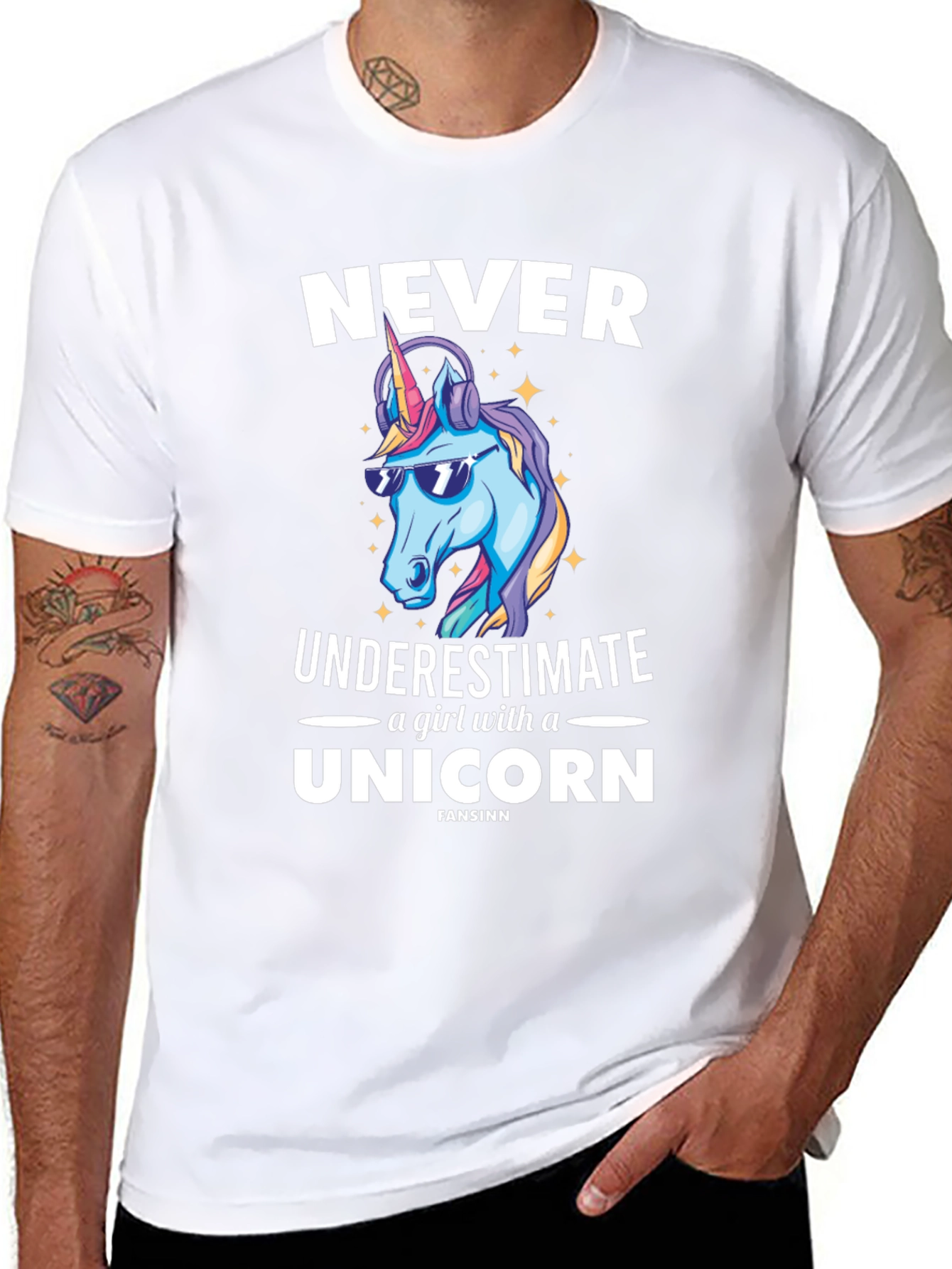 Never Underestimate Unicorn T-Shirt