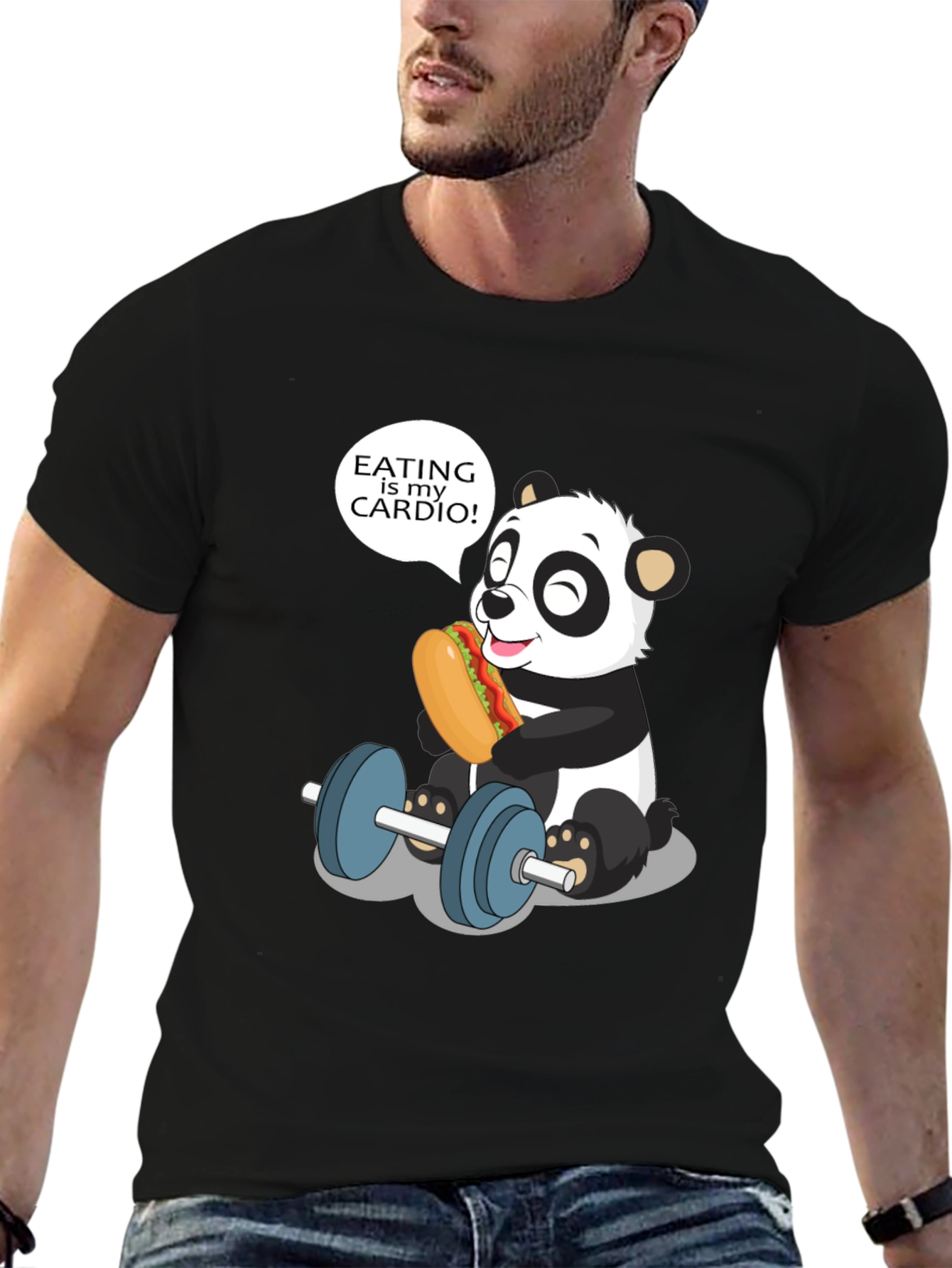 Funny Panda Eating is My Cardio T-Shirt