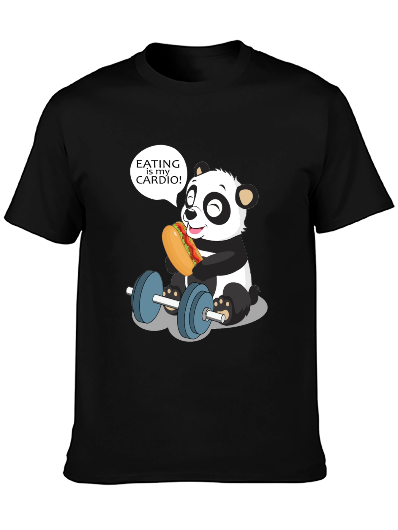 Funny Panda Eating is My Cardio T-Shirt
