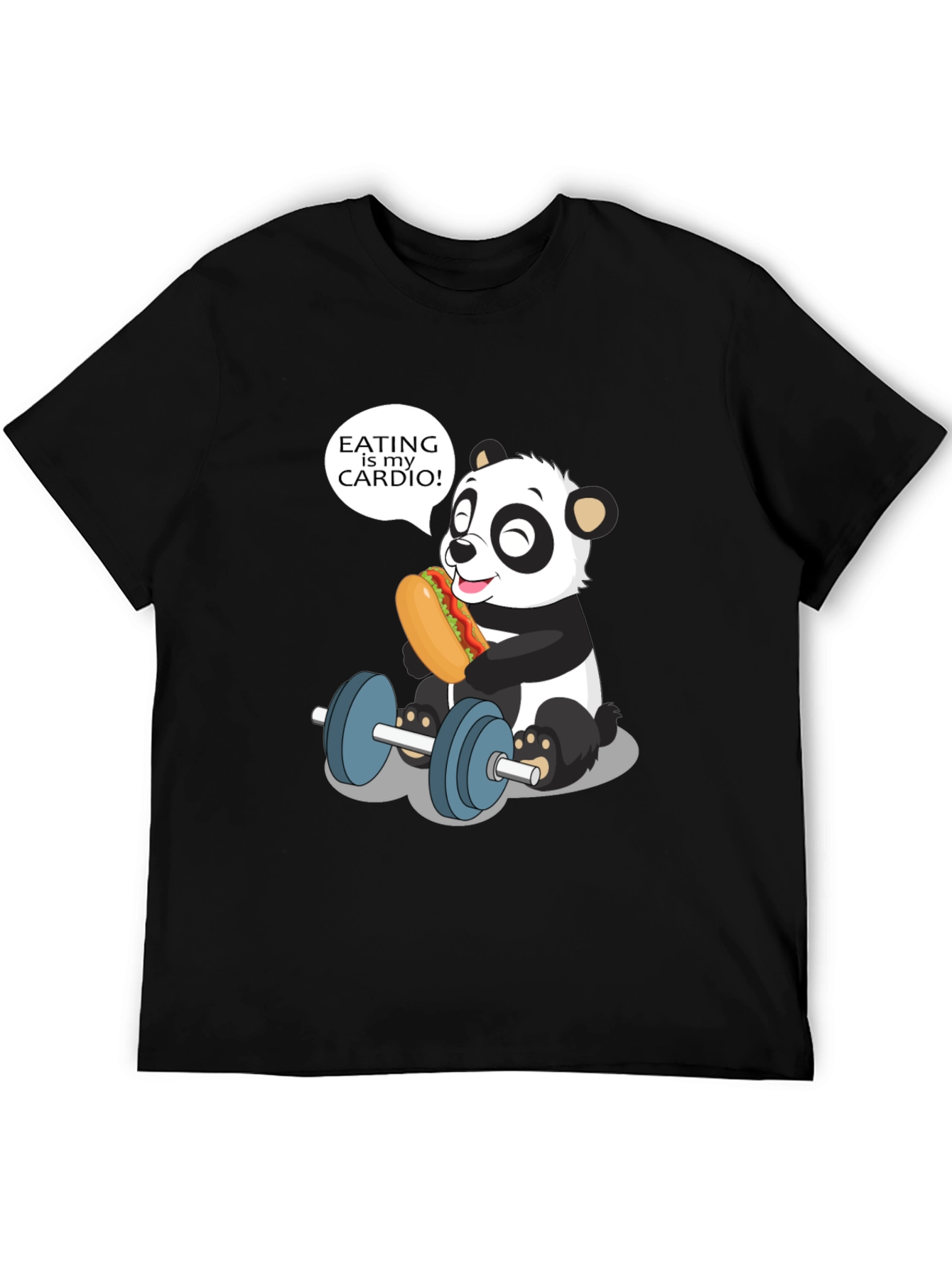 Funny Panda Eating is My Cardio T-Shirt