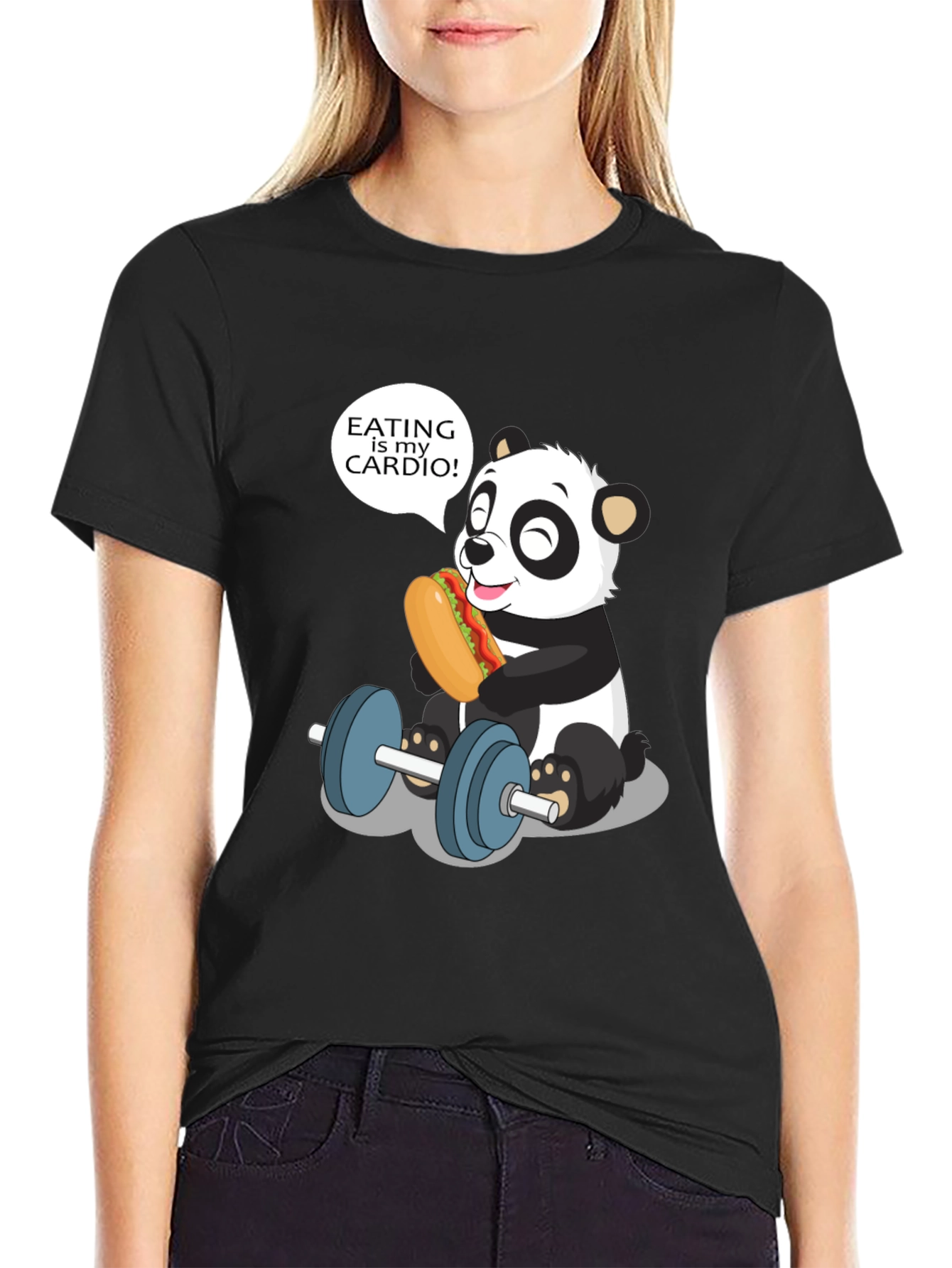 Funny Panda Eating is My Cardio T-Shirt
