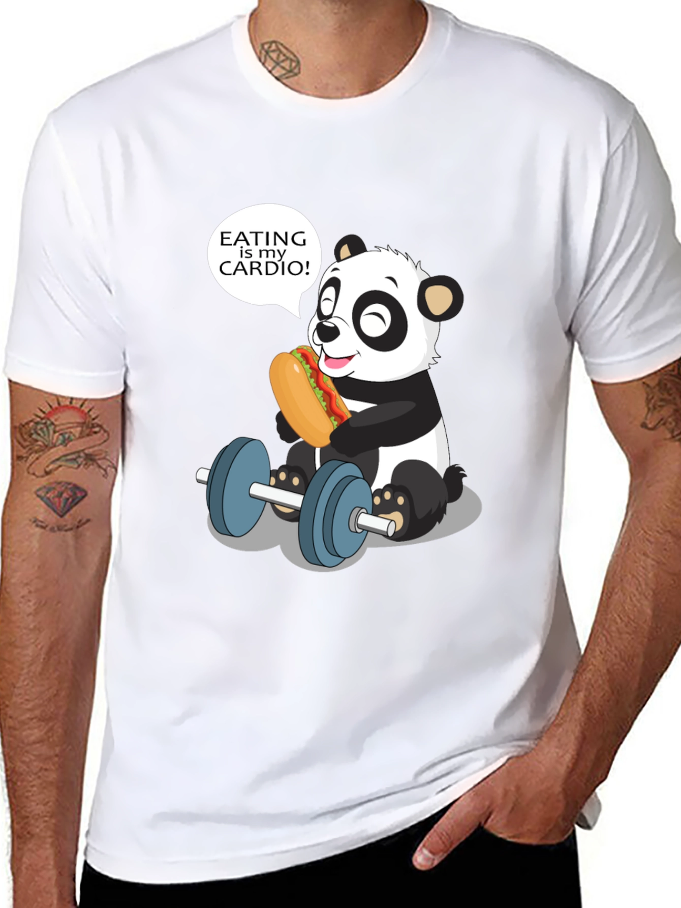 Funny Panda Eating is My Cardio T-Shirt