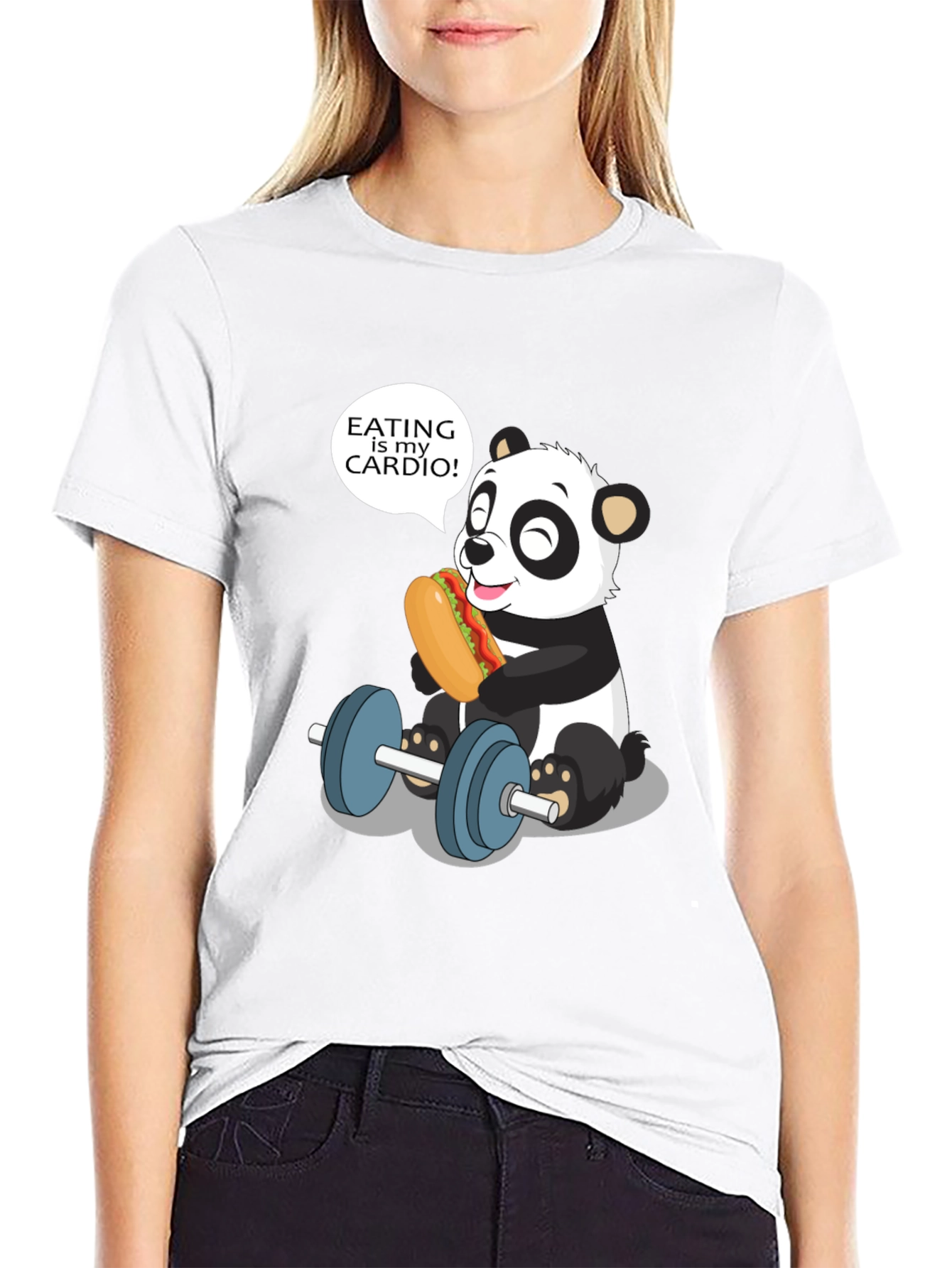 Funny Panda Eating is My Cardio T-Shirt