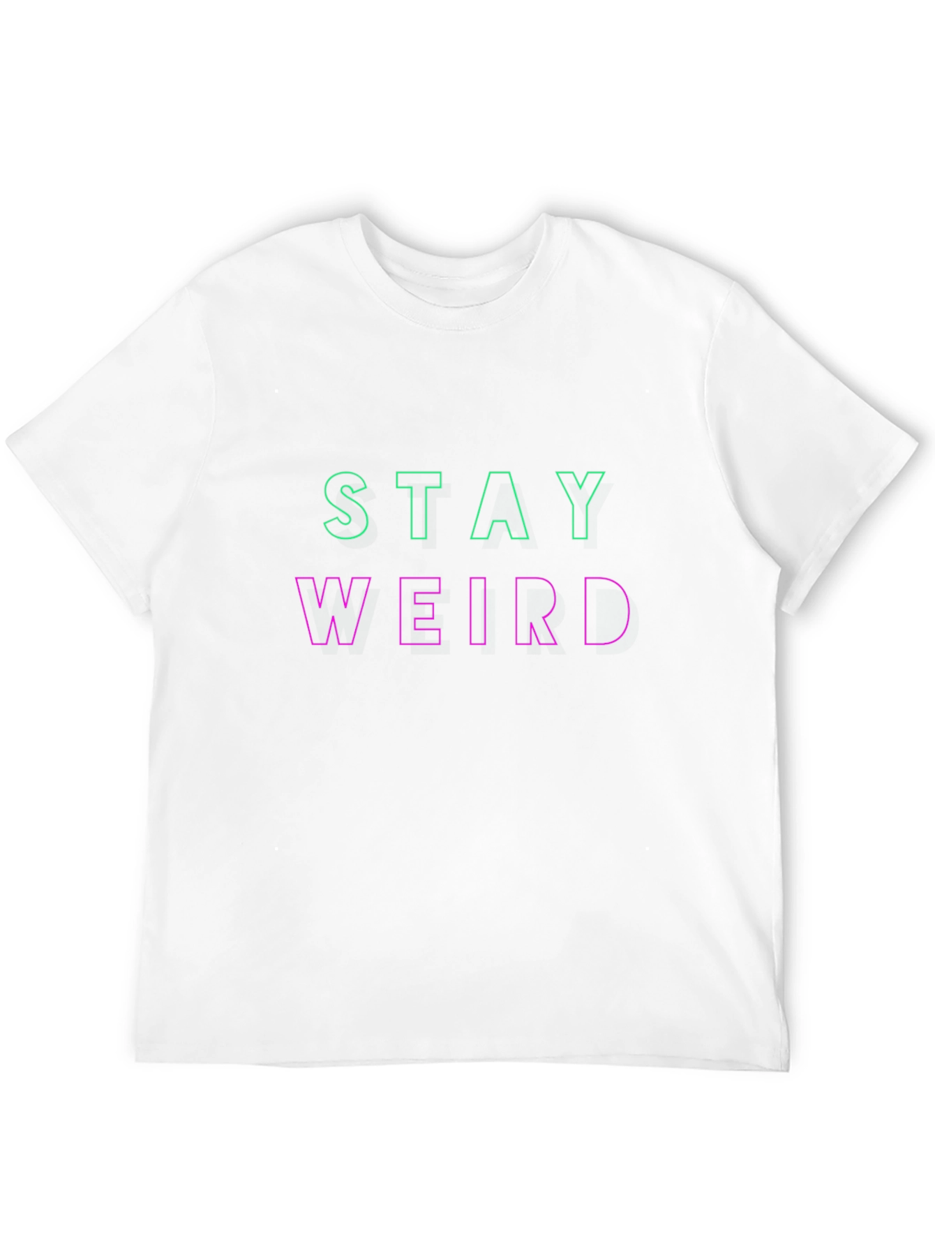 Stay Weird Graphic Tee - Trendy Slogan T-Shirt