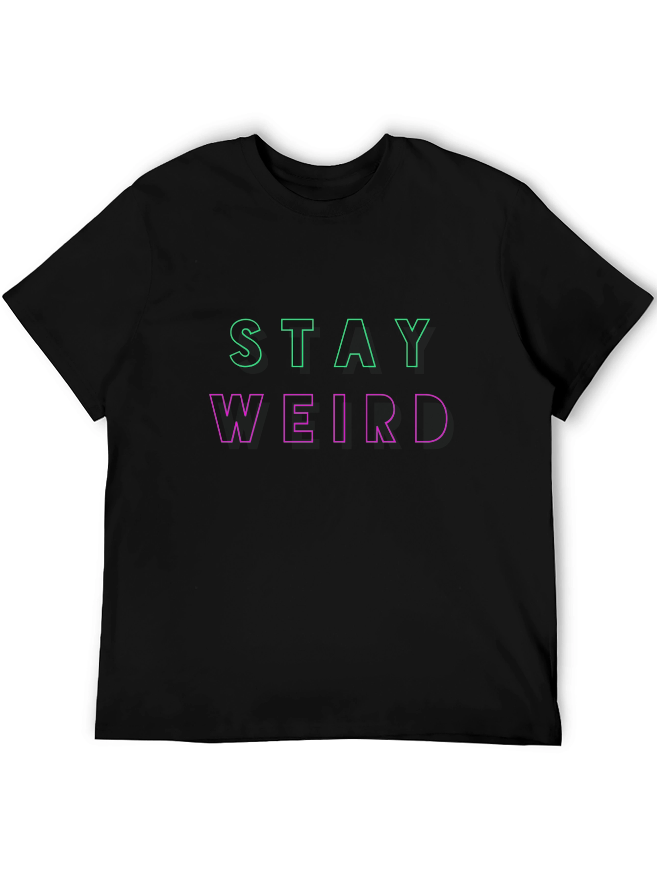 Stay Weird Graphic Tee - Trendy Slogan T-Shirt