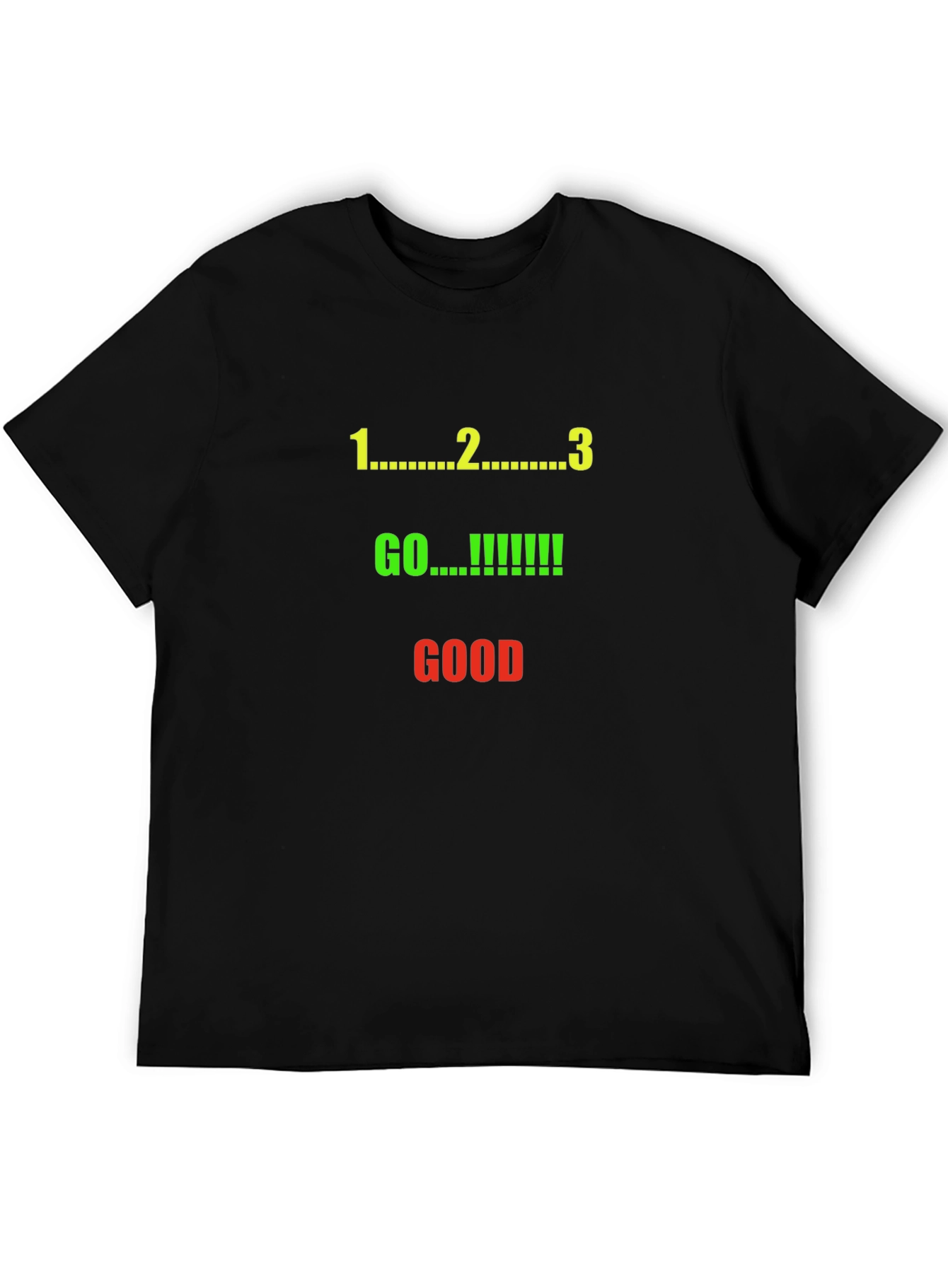 1 2 3 Go Good Black Graphic Tee