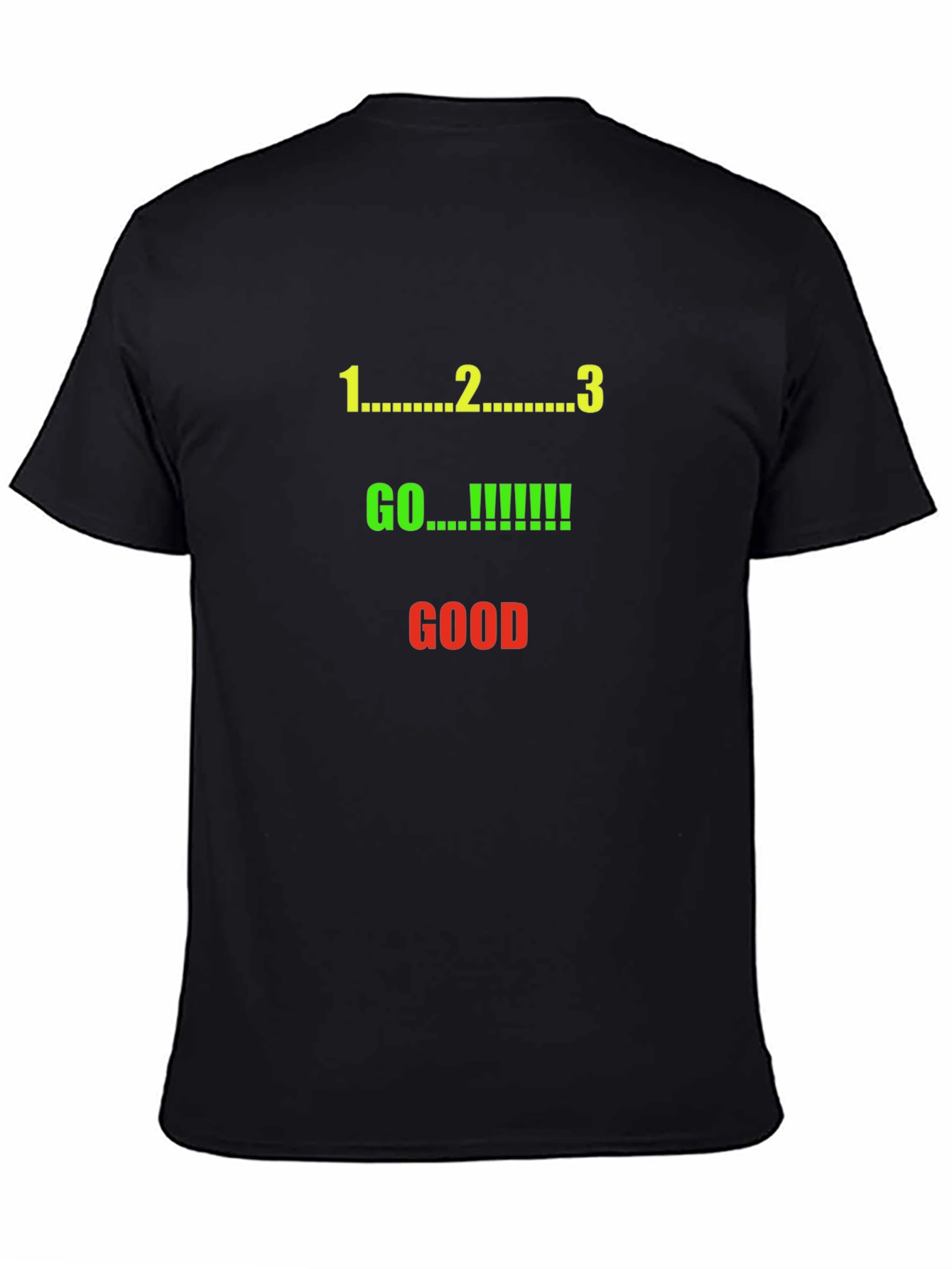 1 2 3 Go Good Black Graphic Tee