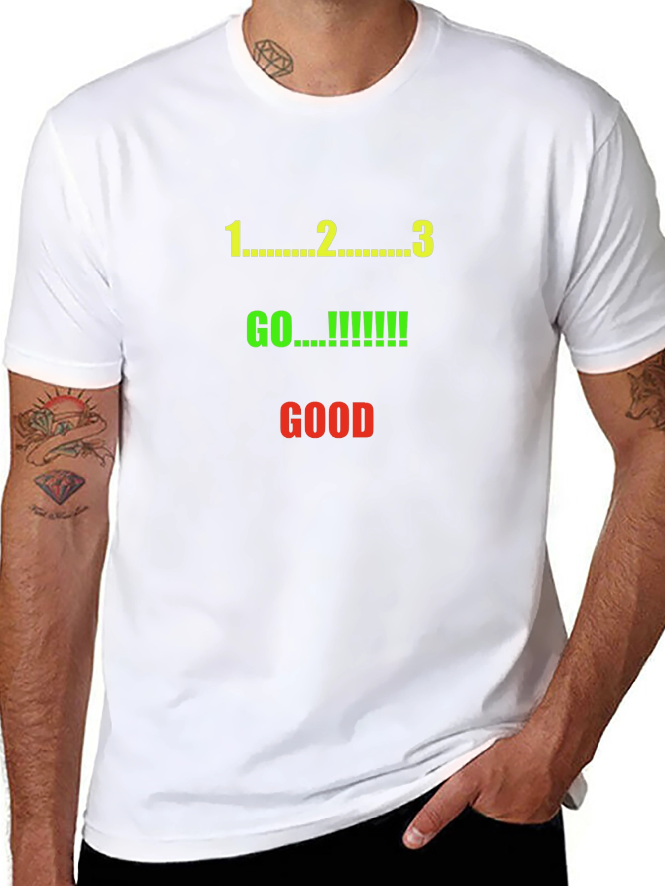 1 2 3 Go Good Black Graphic Tee