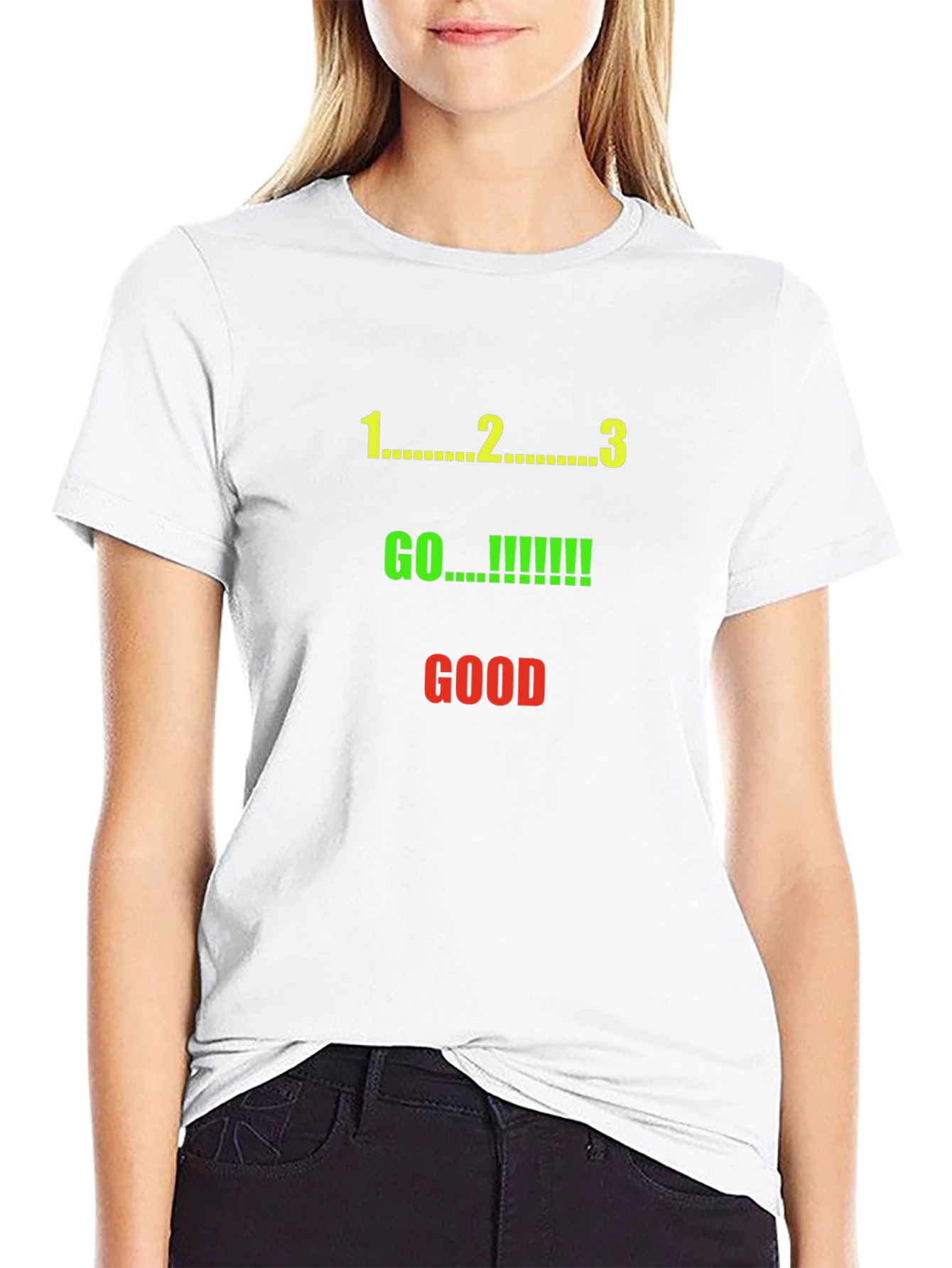 1 2 3 Go Good Black Graphic Tee