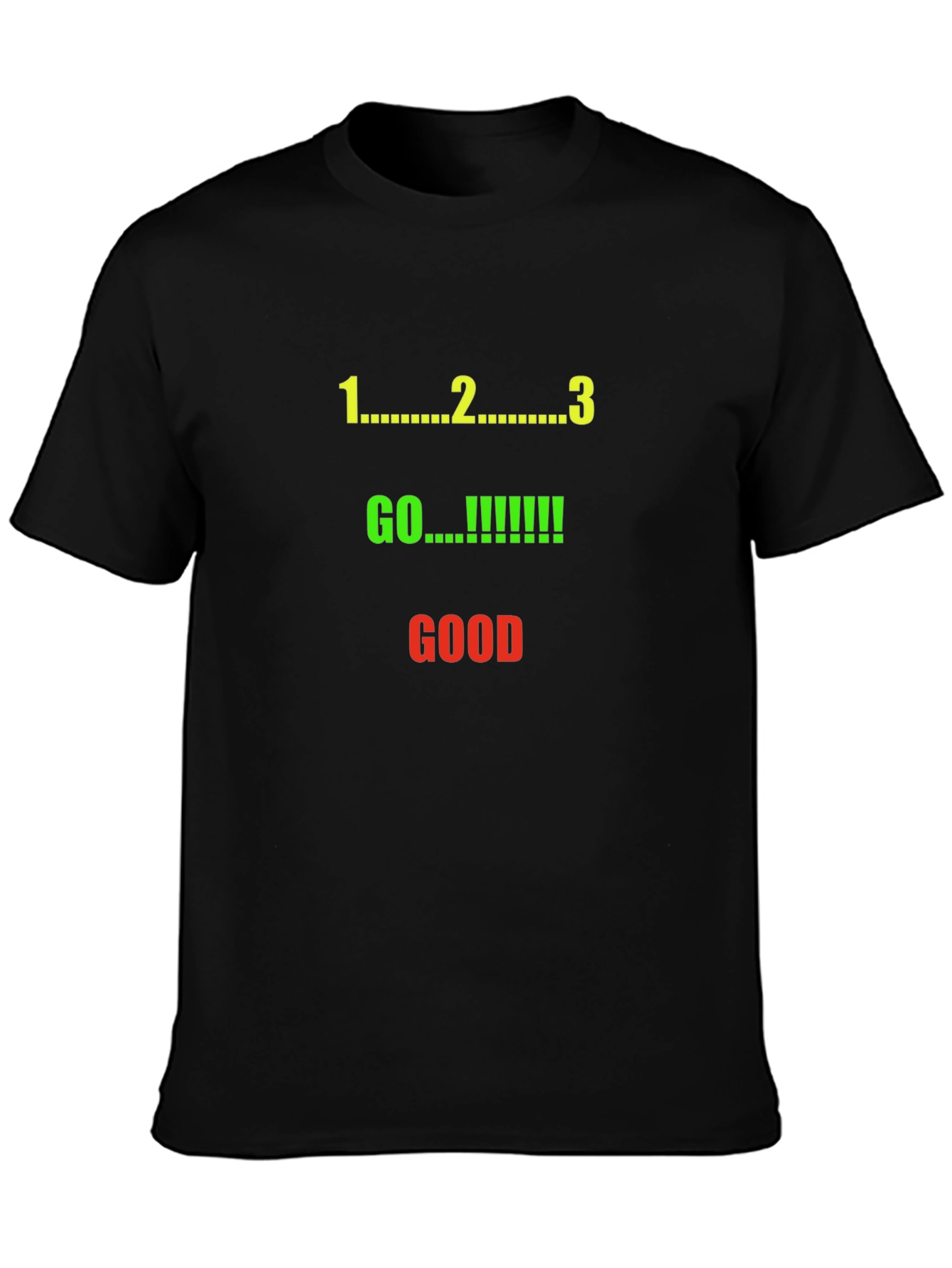 1 2 3 Go Good Black Graphic Tee