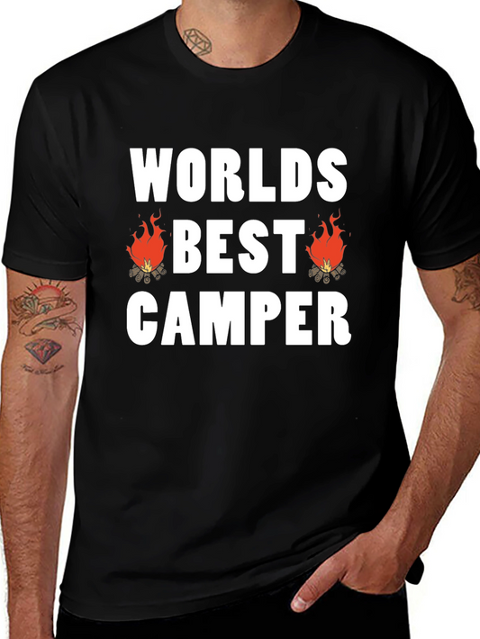 Worlds Best Camper Graphic T-Shirt - Camping Lover Tee