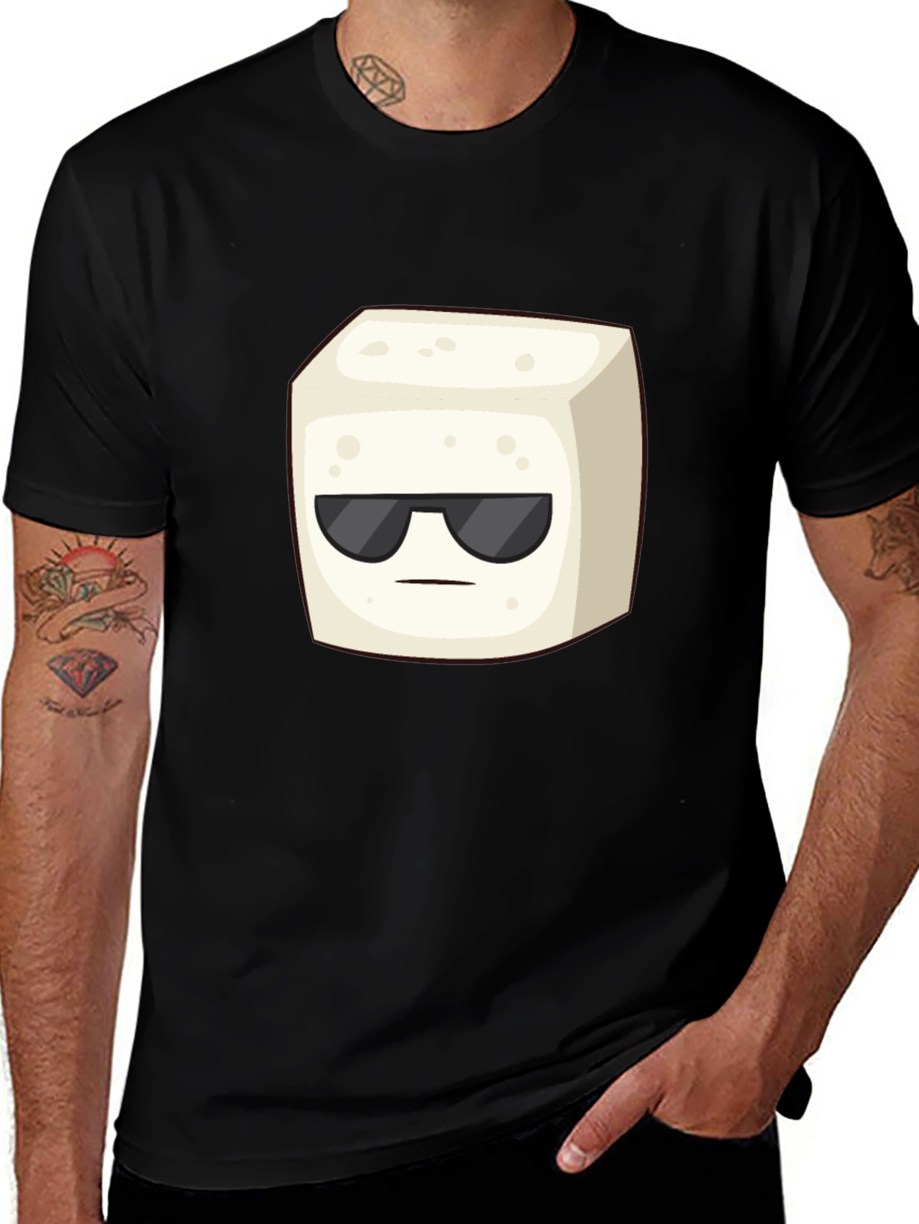 Cool Cube Graphic T-Shirt - Black