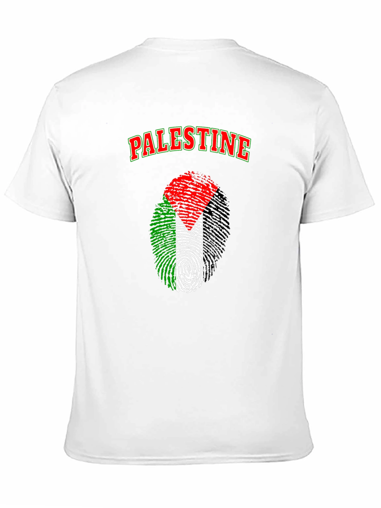 Palestine Fingerprint Flag Graphic T-Shirt