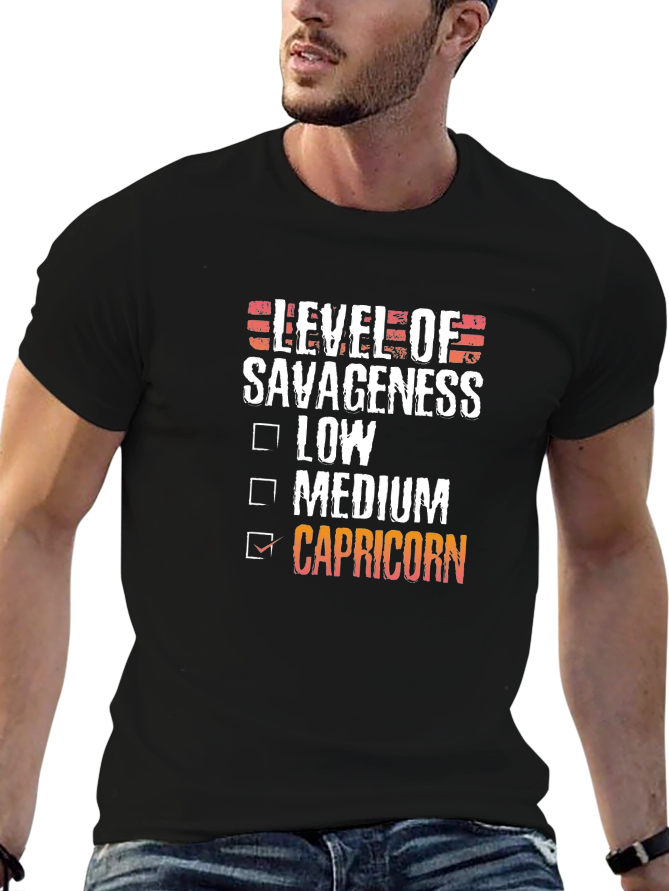 Level of Savageness Capricorn T-Shirt