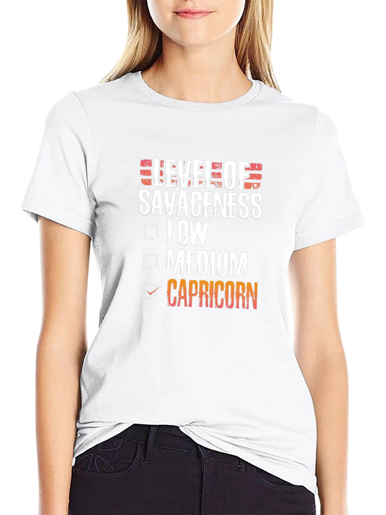 Level of Savageness Capricorn T-Shirt