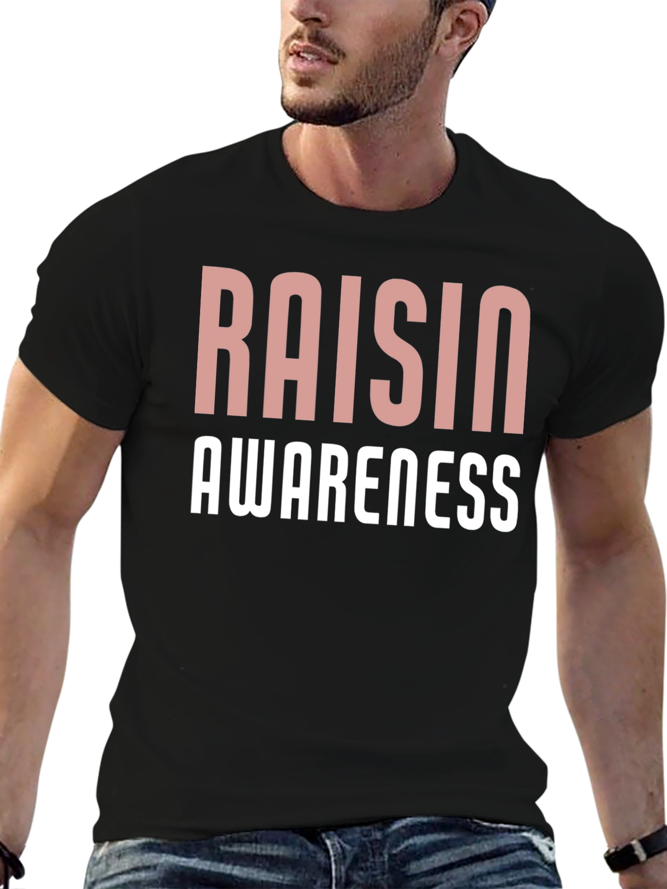 Raisin Awareness Graphic Tee Unisex Black T-Shirt