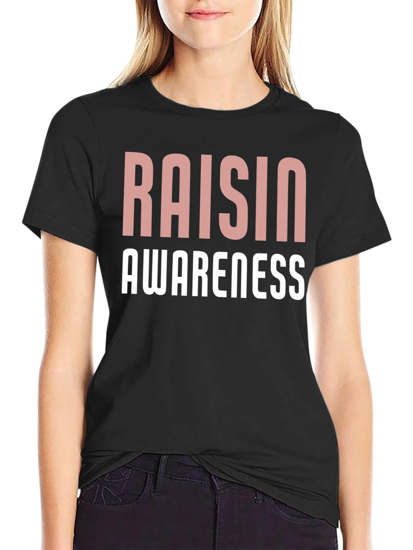 Raisin Awareness Graphic Tee Unisex Black T-Shirt