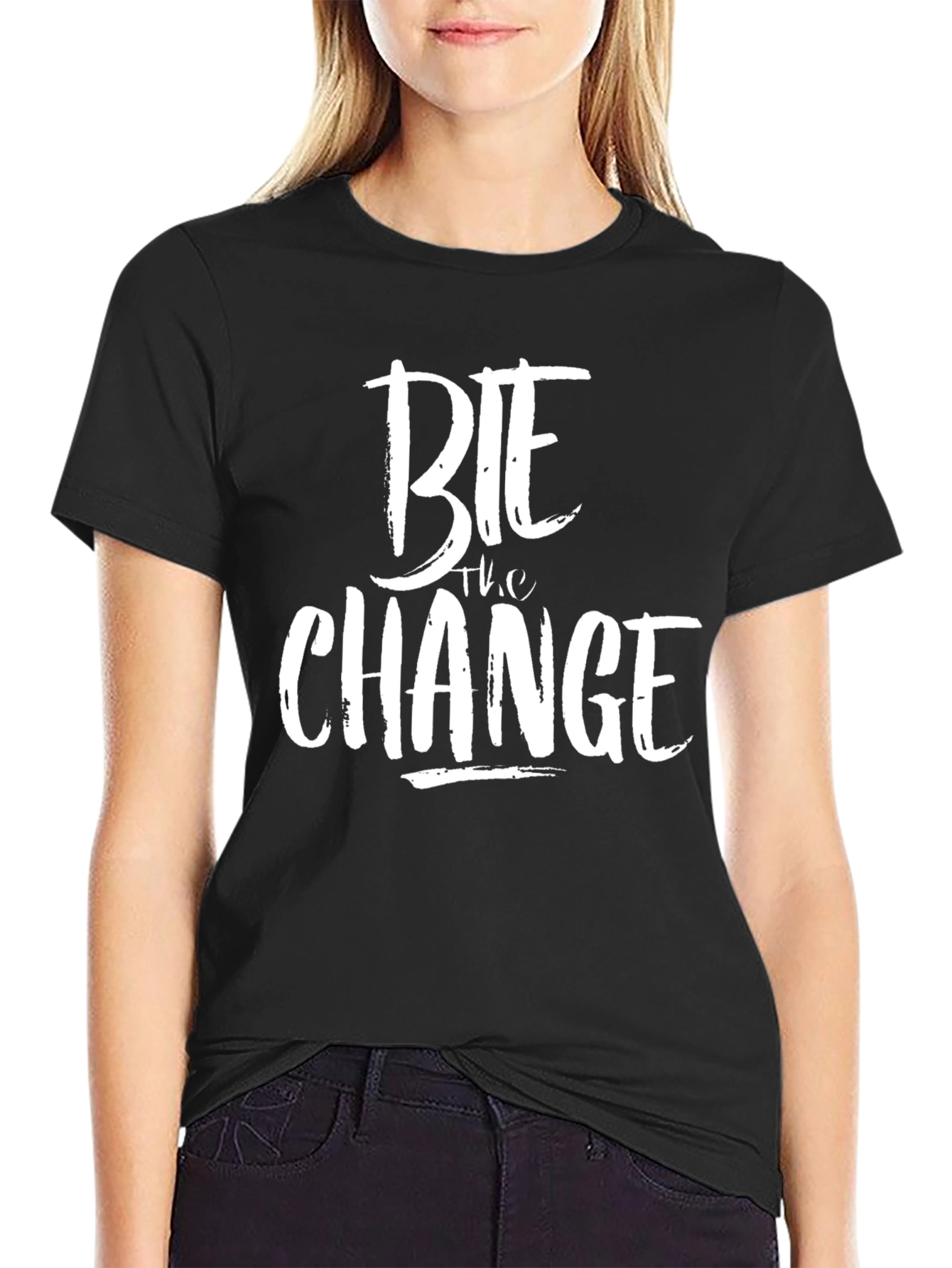 Bite the Change Black Graphic Tee for Men