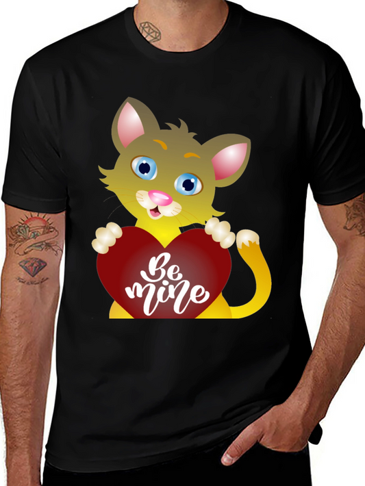 Cute Cat Be Mine Valentines Day T-Shirt