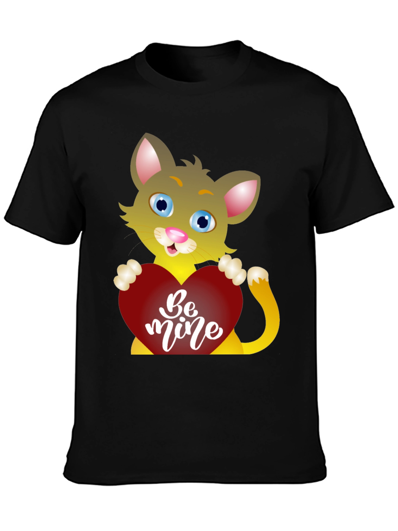 Cute Cat Be Mine Valentines Day T-Shirt